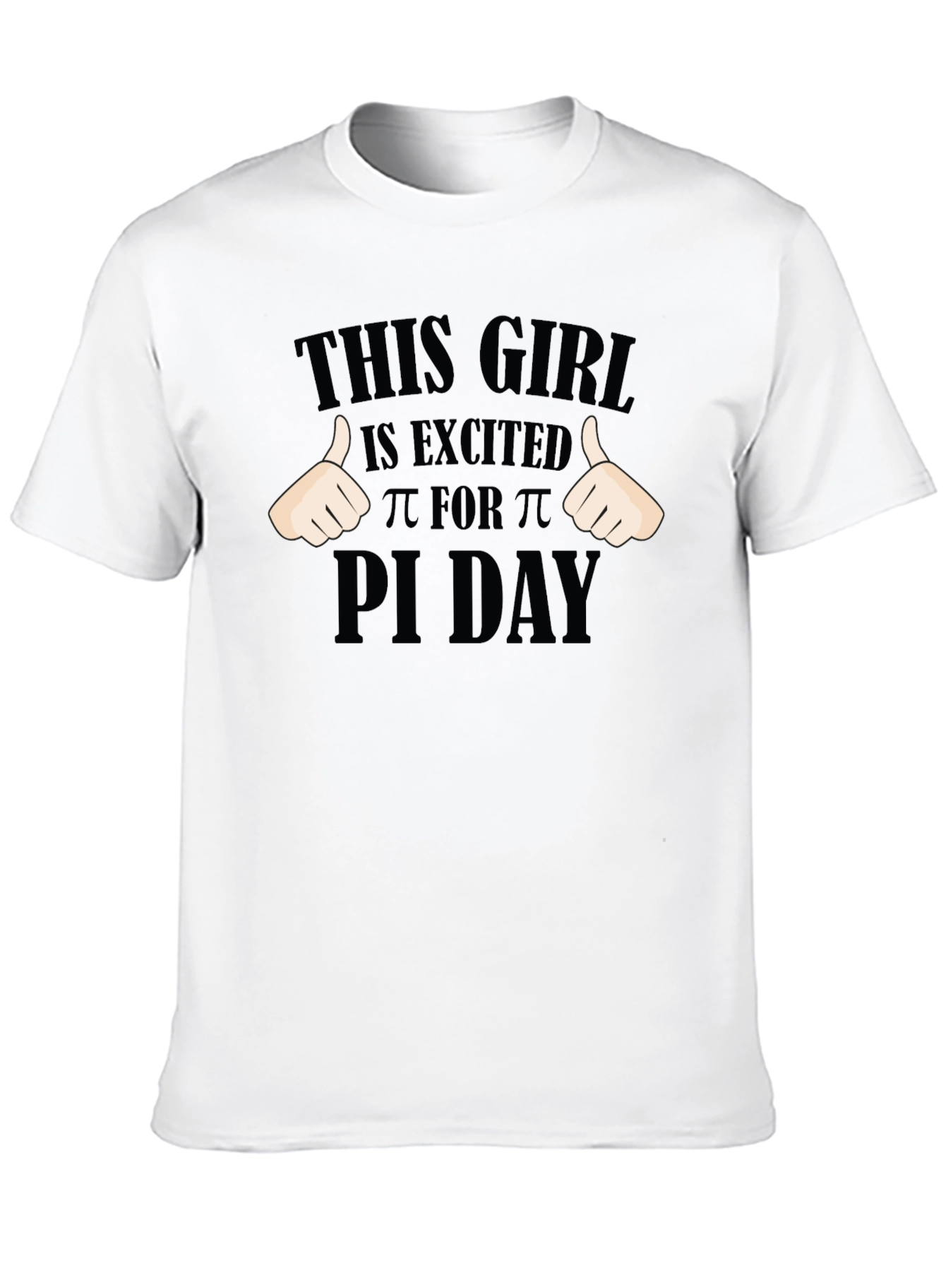 Pi Day Excited Girl T-Shirt - Math Geek Apparel