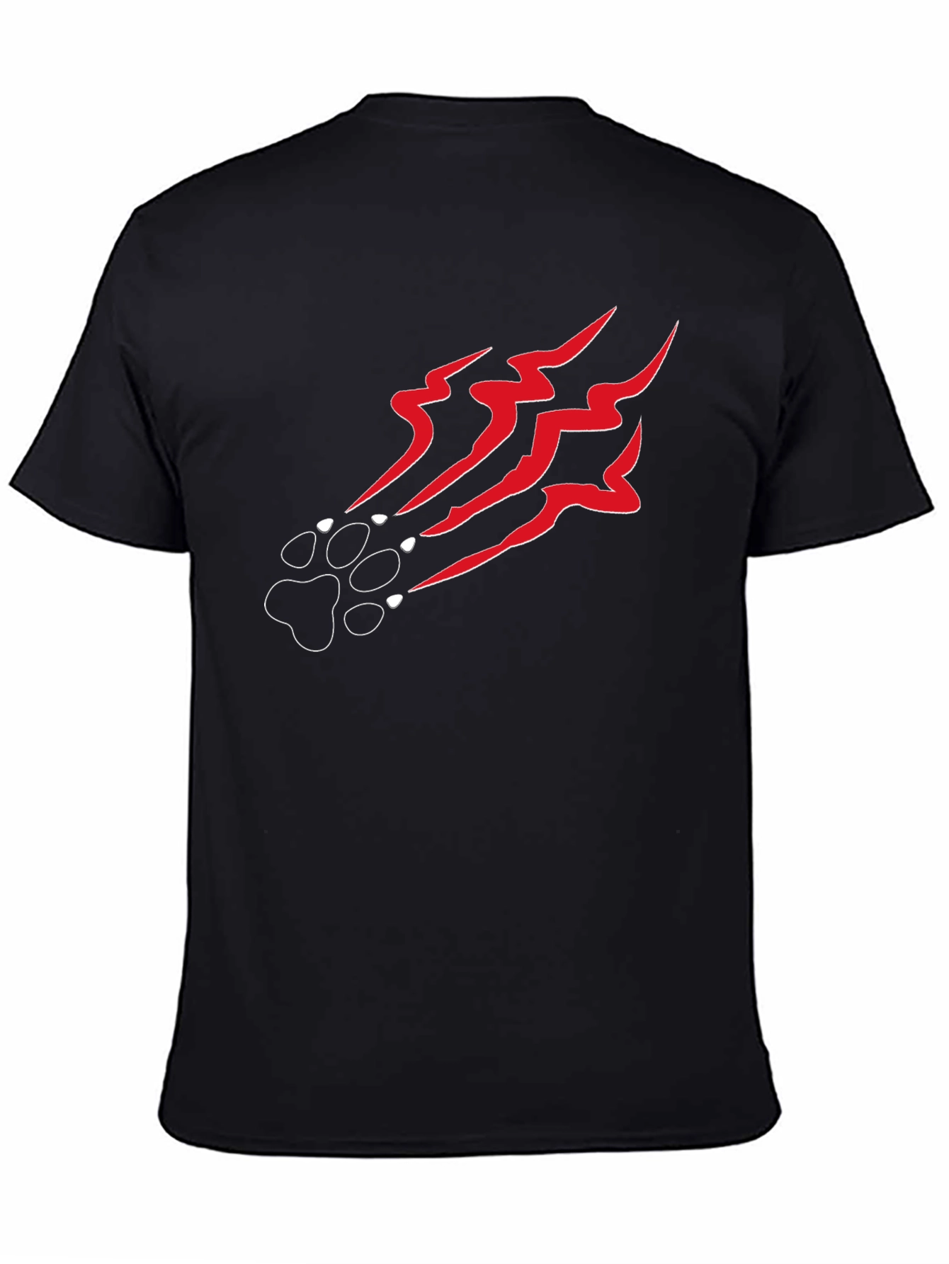 Claw Mark Graphic Black T-Shirt
