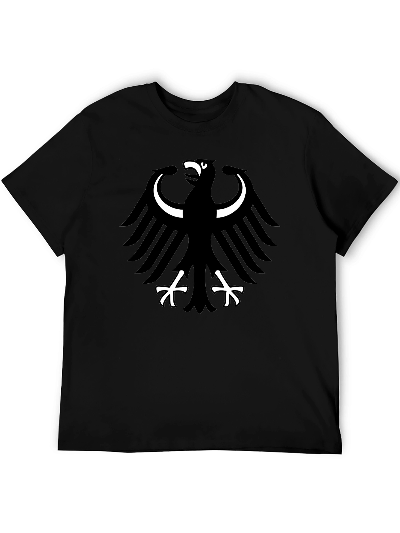 Black T-Shirt with Eagle Graphic