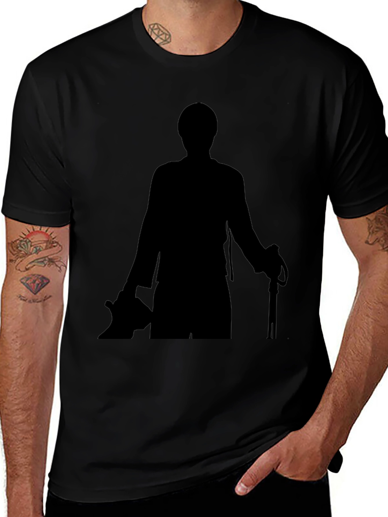 Silhouette Graphic Tee - Mens Black T-Shirt