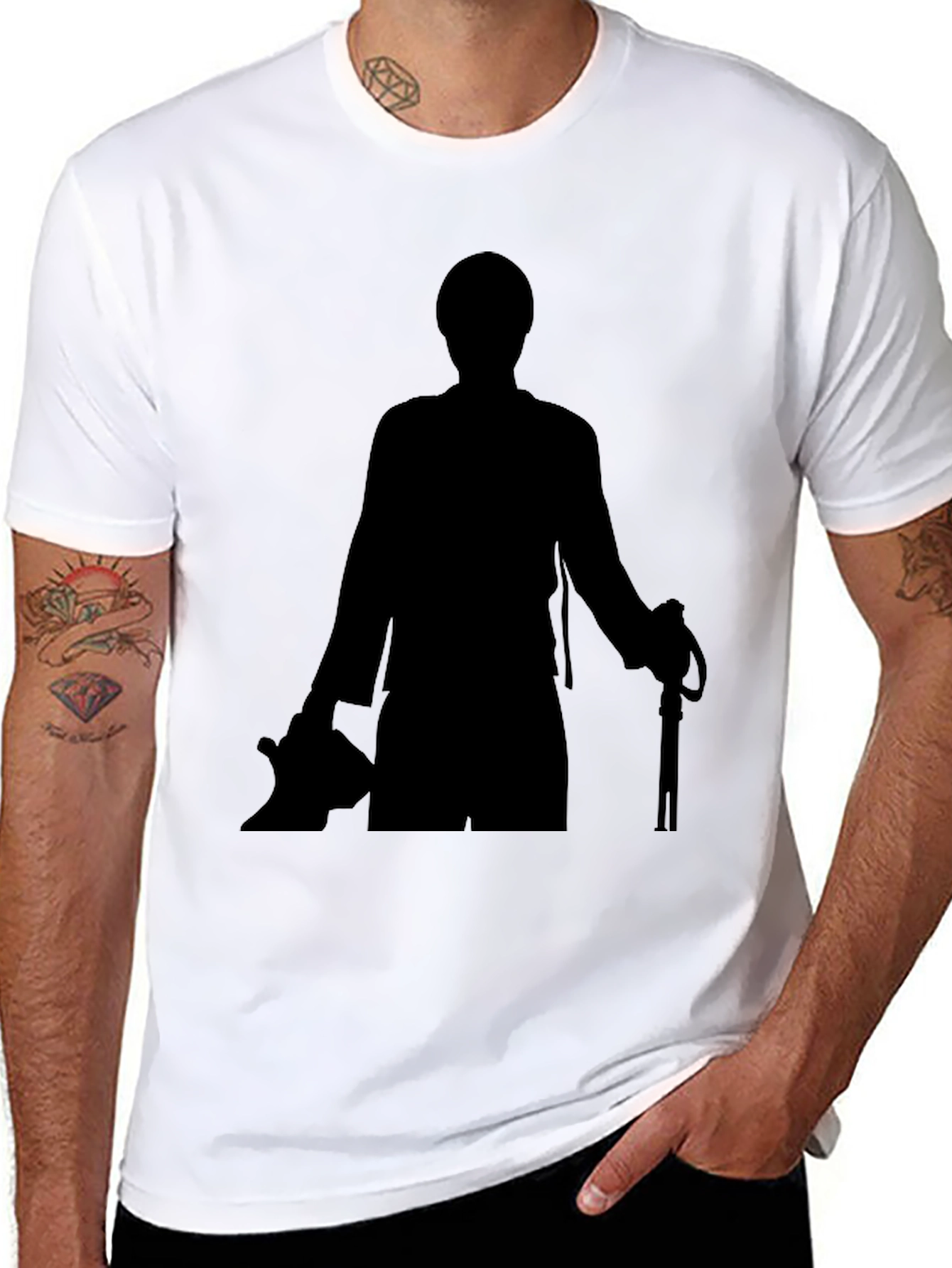 Silhouette Graphic Tee - Mens Black T-Shirt