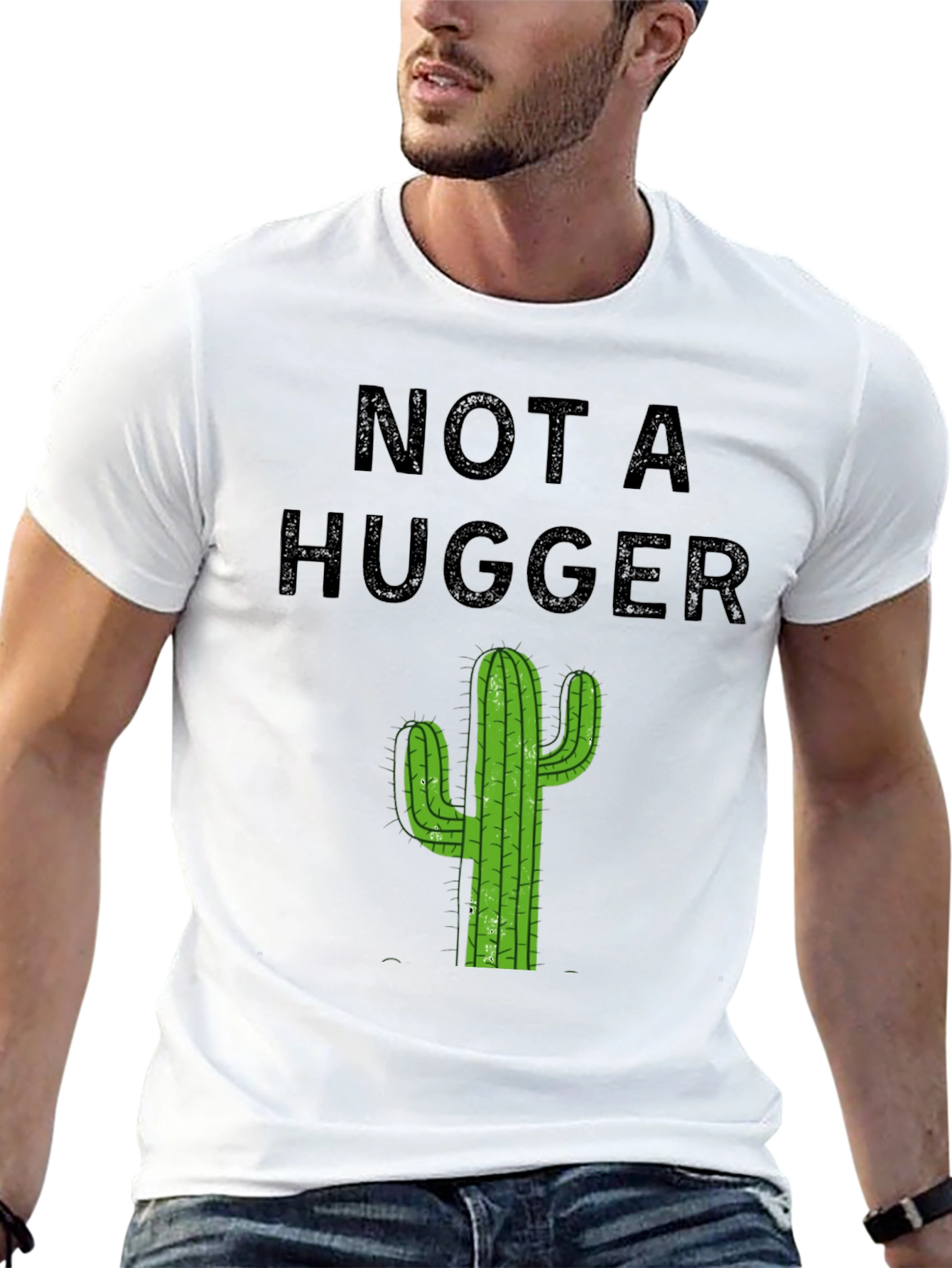 Not A Hugger T-Shirt - Cactus Graphic Tee