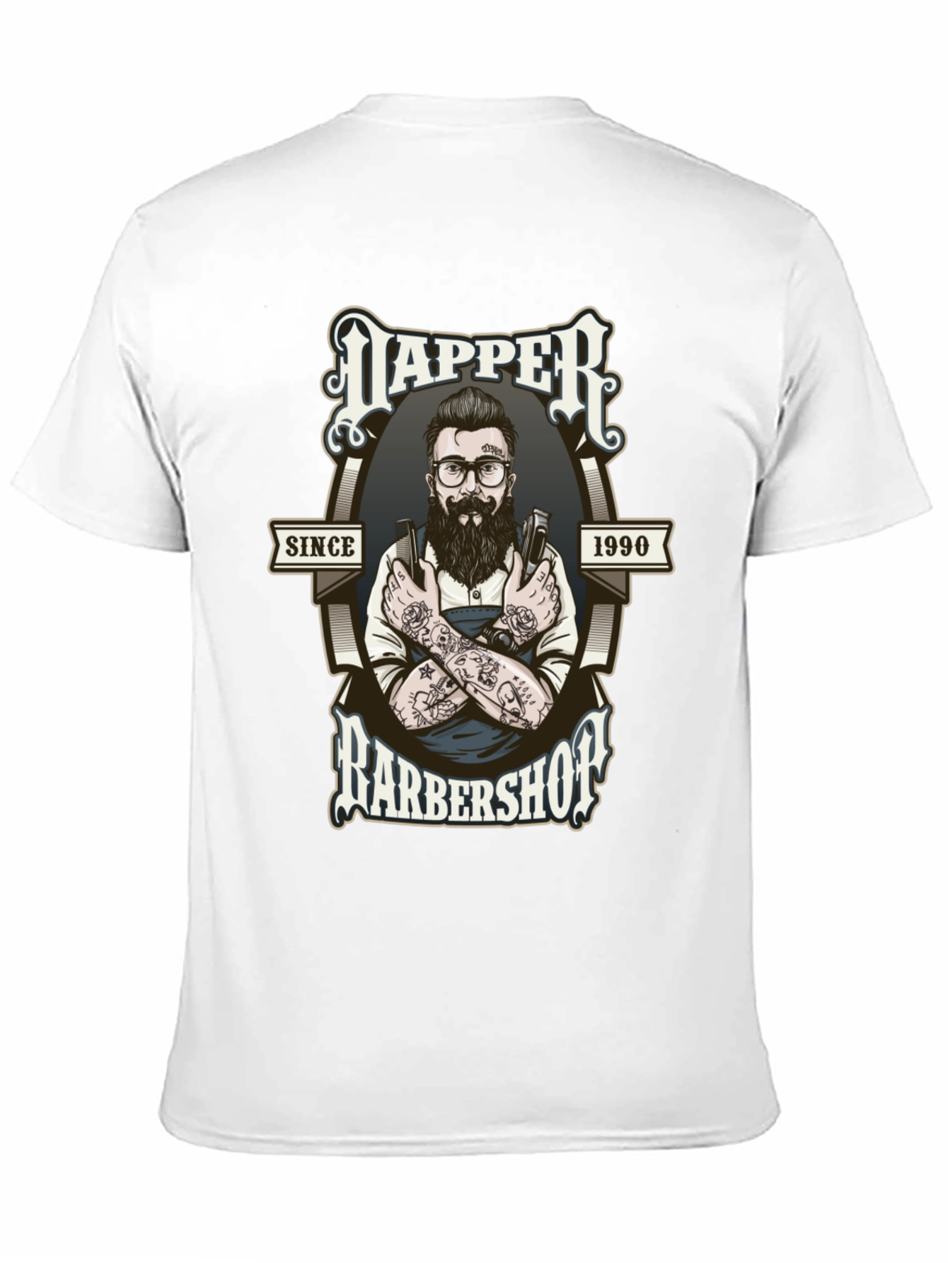 Dapper Barbershop Graphic Tee - Black