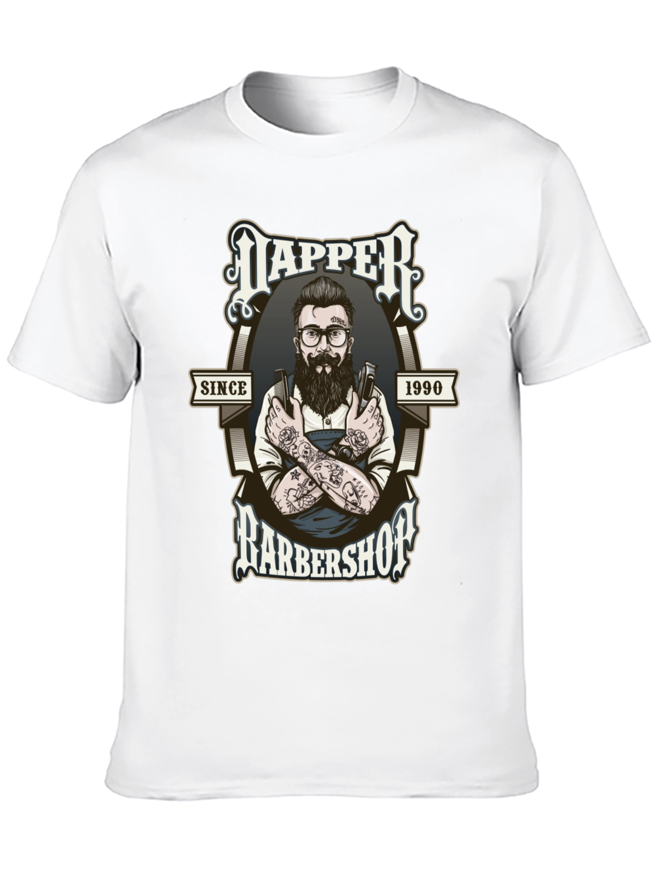 Dapper Barbershop Graphic Tee - Black