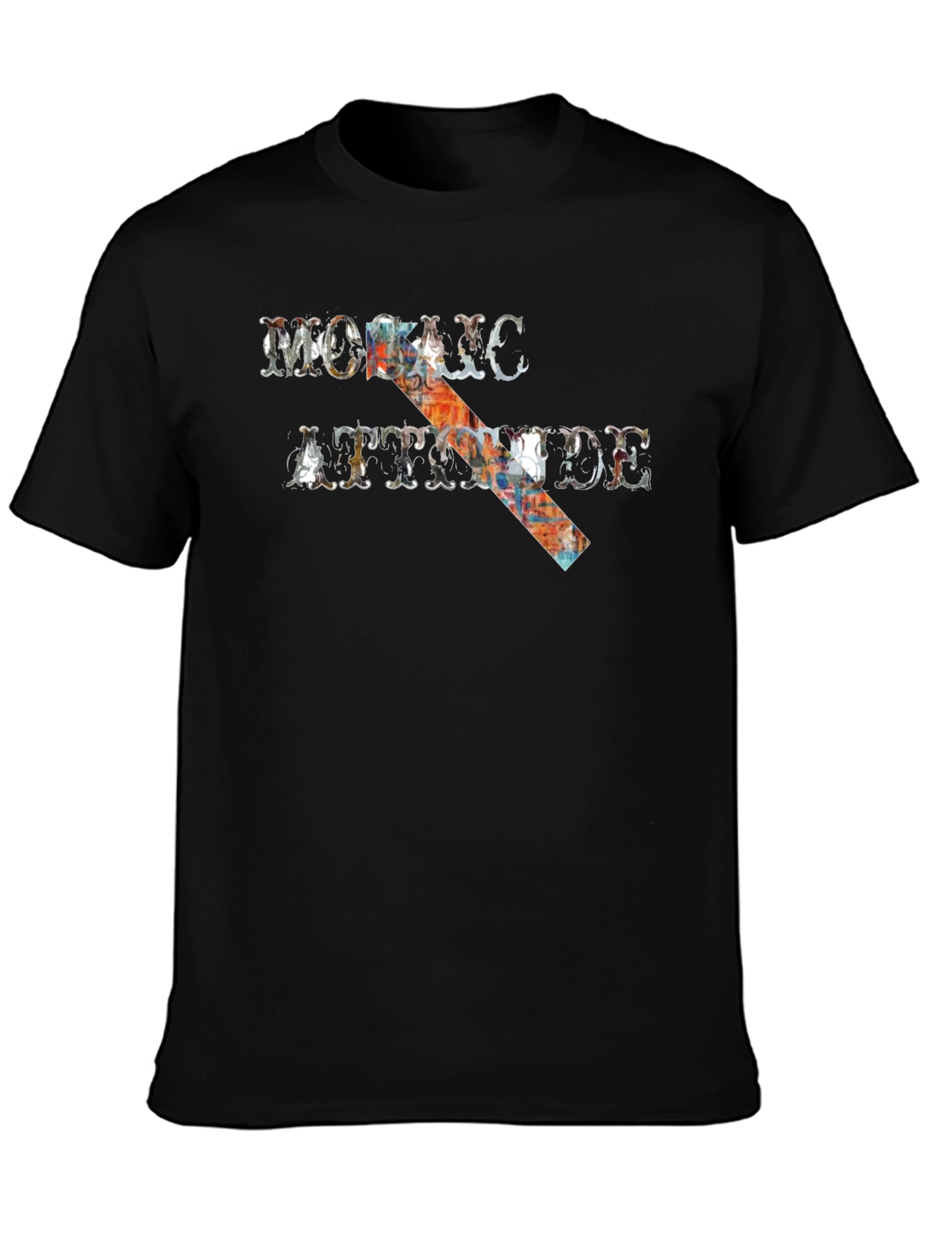 Mosaic Attitude Graphic Tee - Black