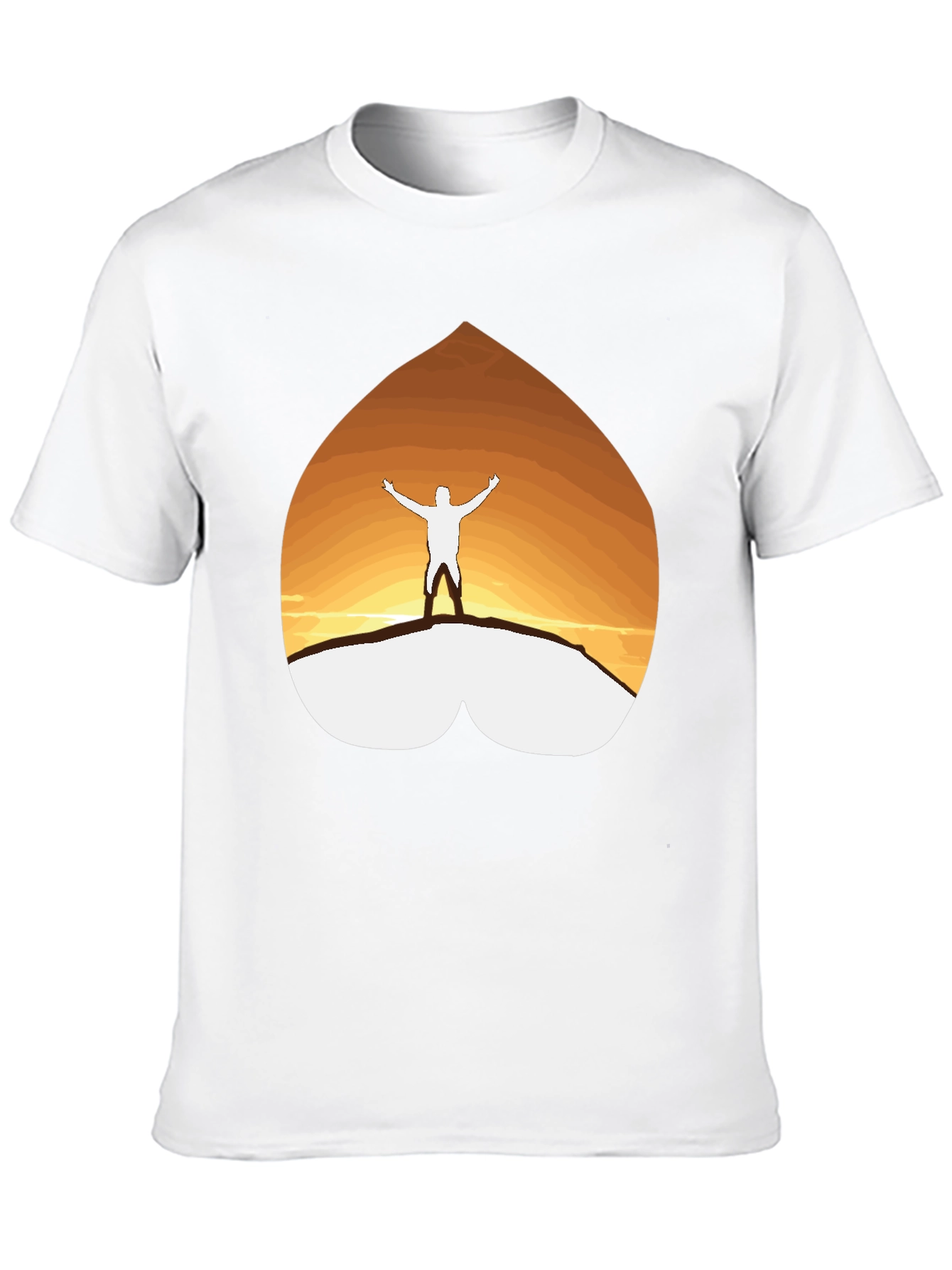 Mountain Sunset Graphic Tee - Black Casual Shirt