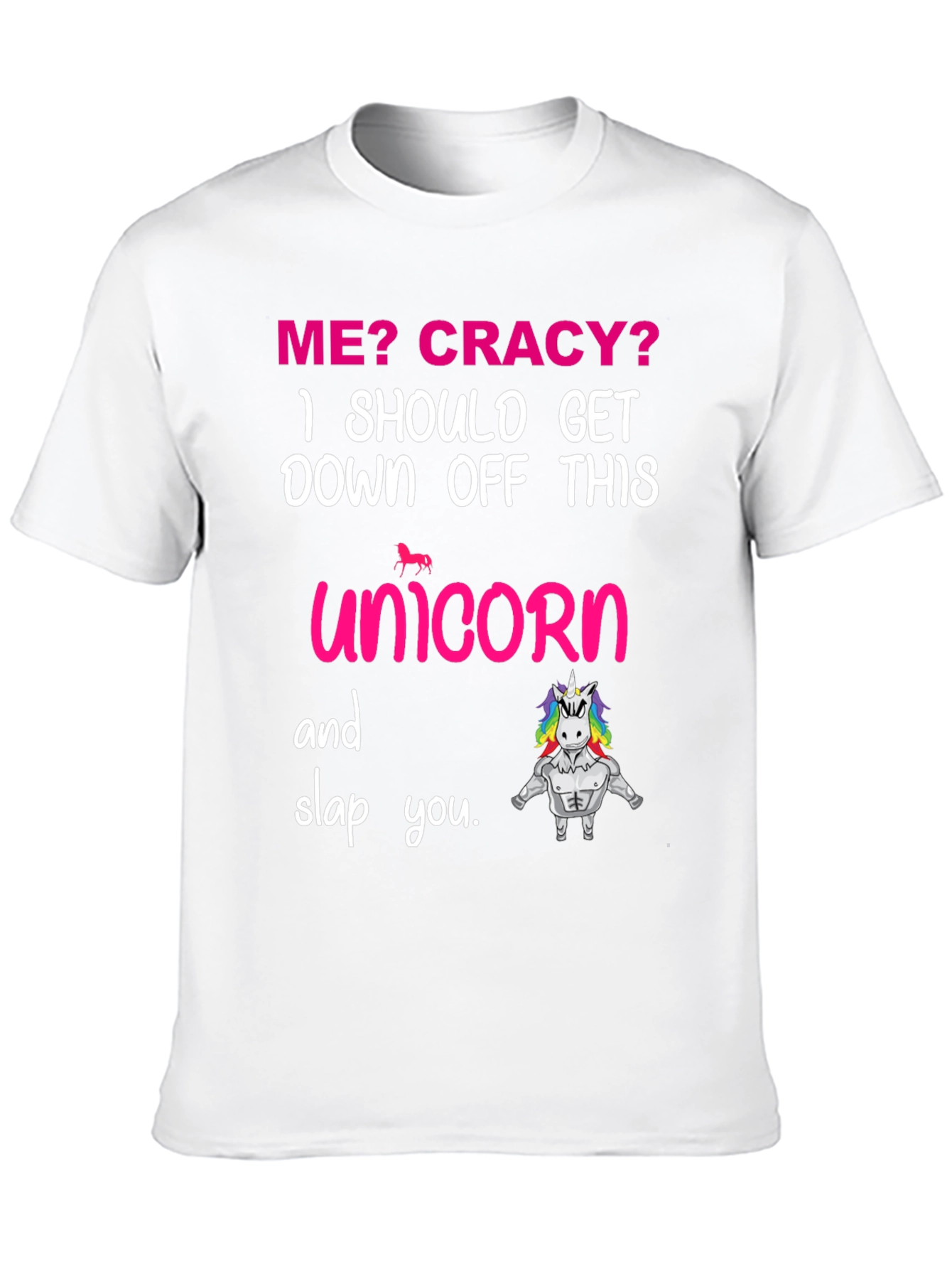 Crazy Unicorn Graphic T-Shirt