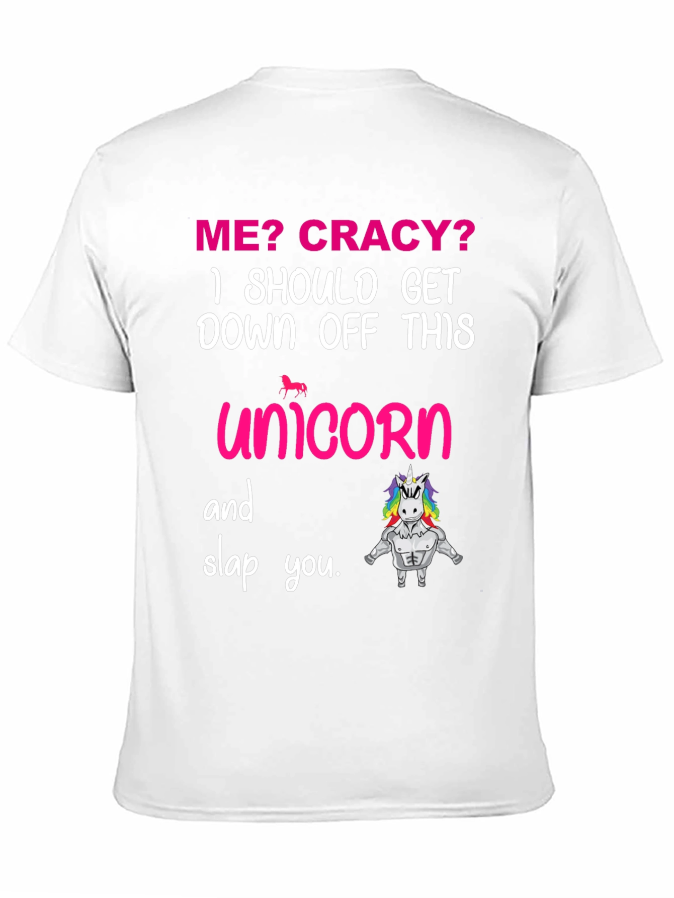 Crazy Unicorn Graphic T-Shirt