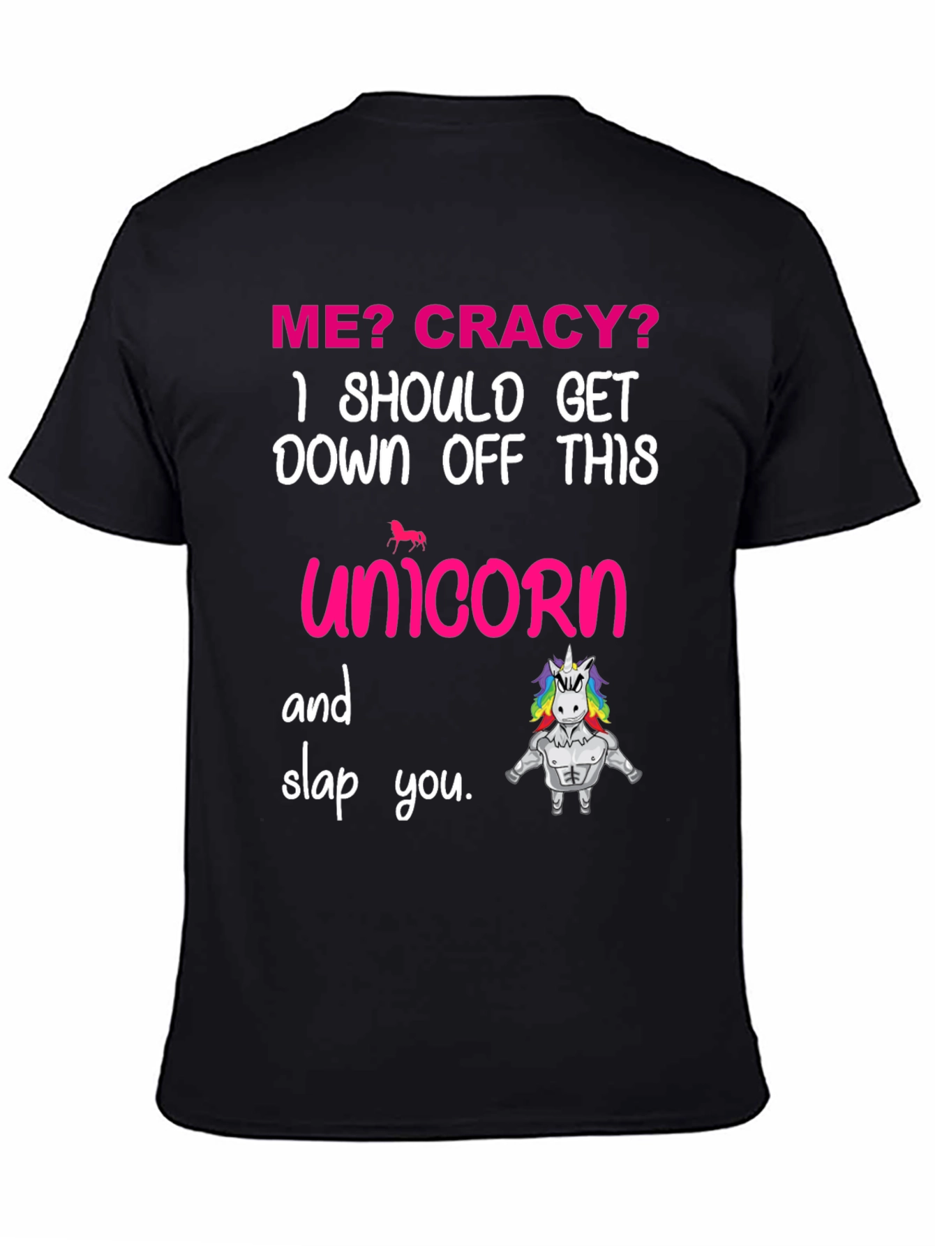 Crazy Unicorn Graphic T-Shirt