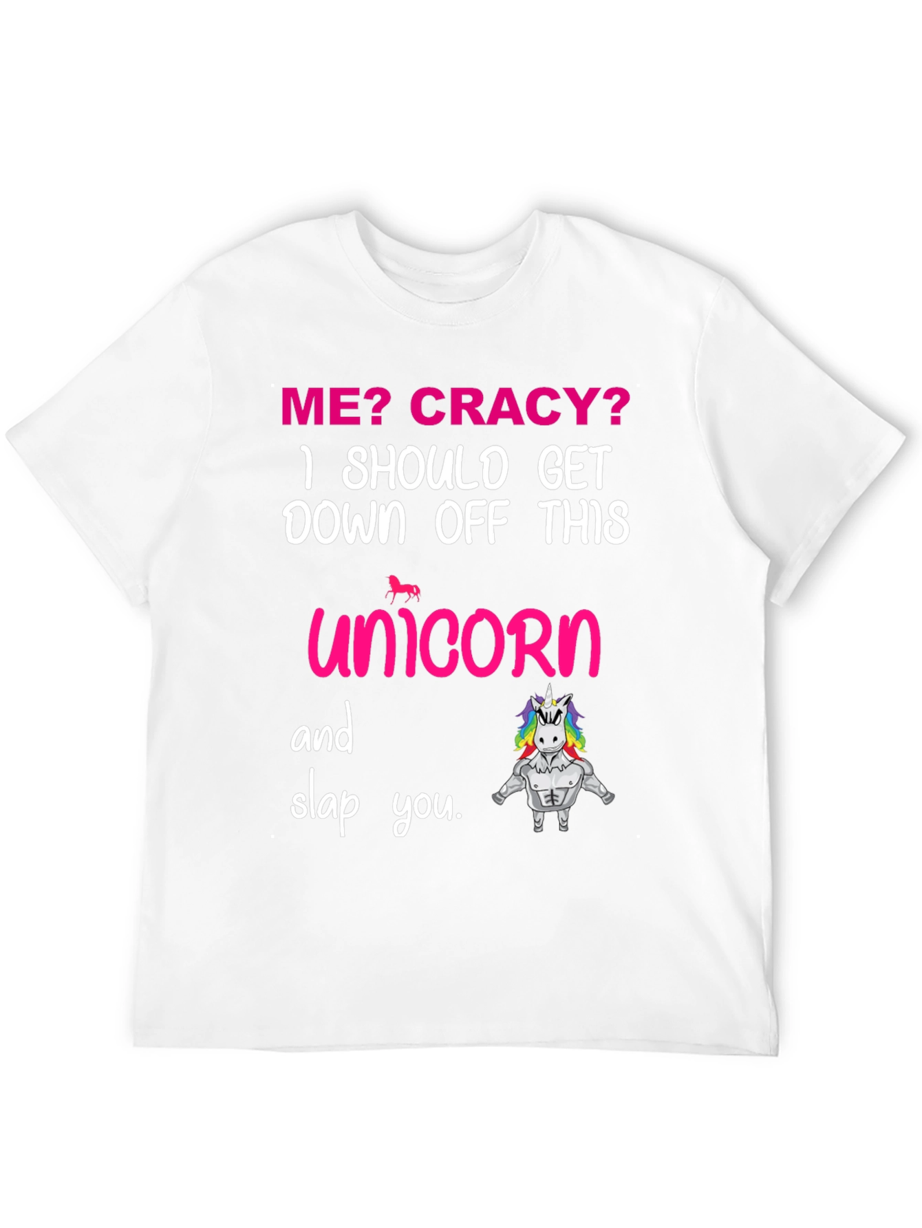 Crazy Unicorn Graphic T-Shirt
