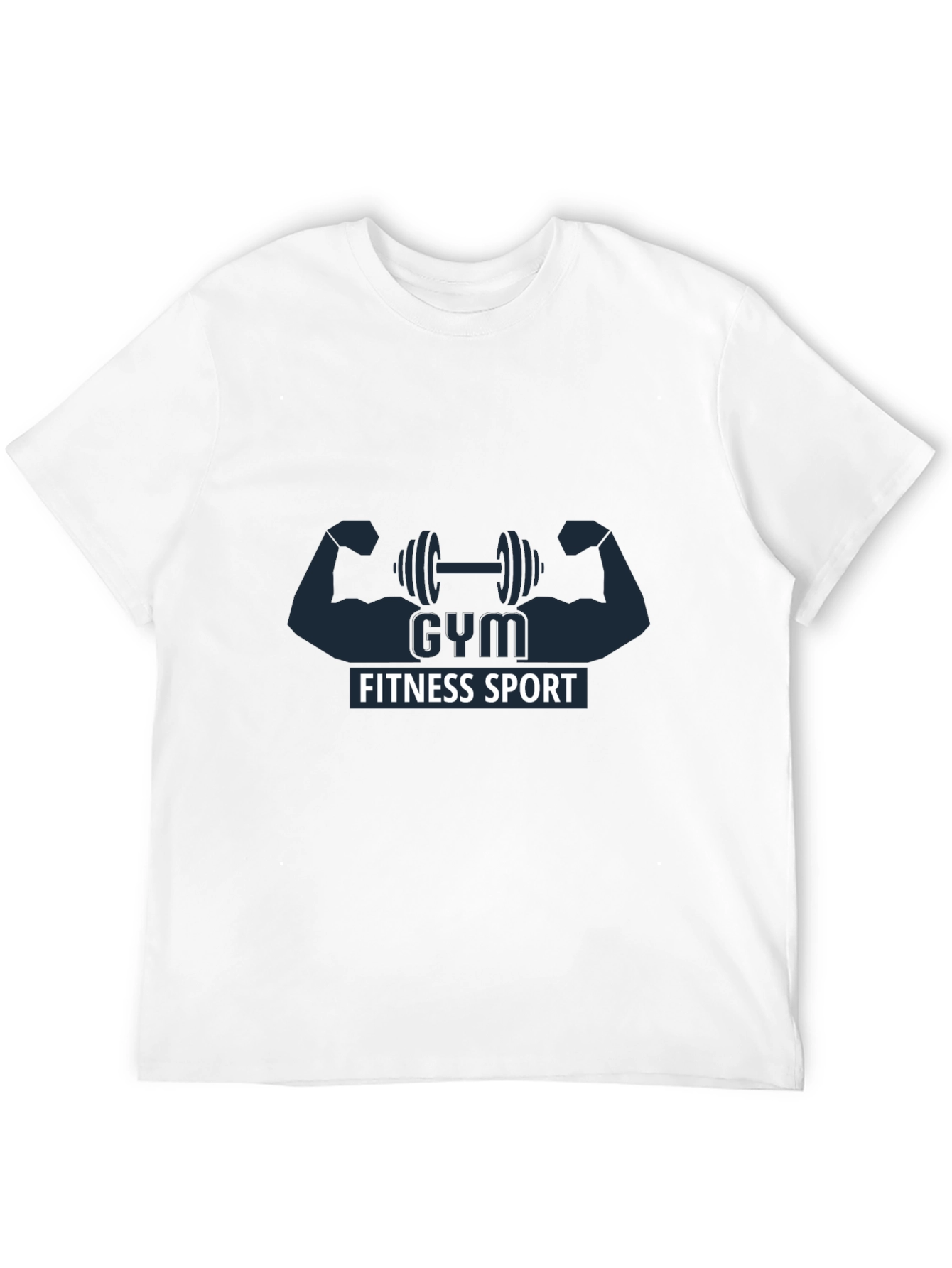 Gym Fitness Sport Graphic Black T-Shirt