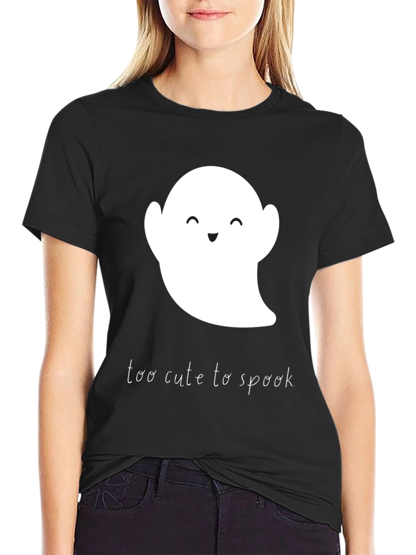 Cute Ghost Halloween Tee: Too Cute to Spook T-Shirt