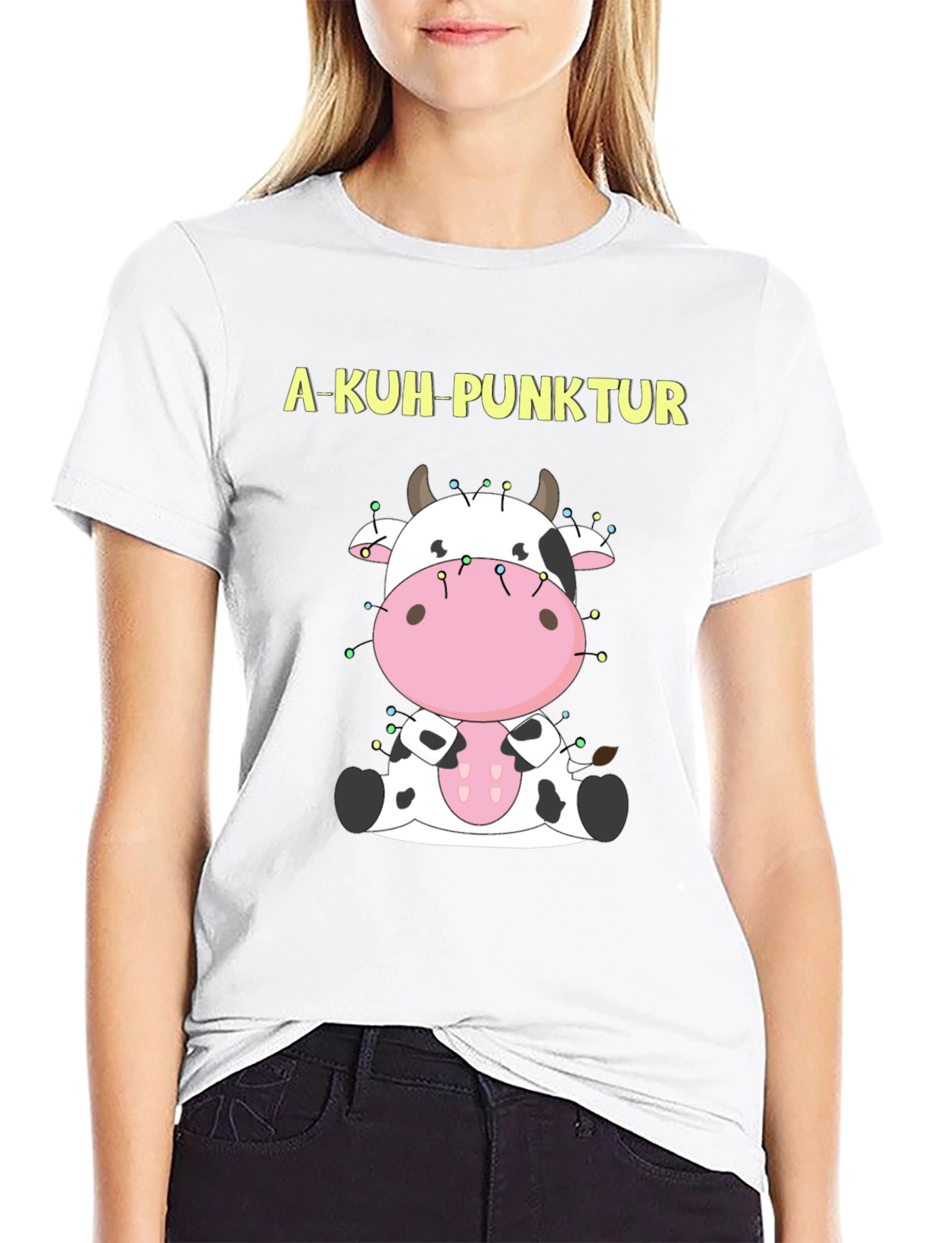 A-Kuh-Punktur Cow Cartoon Tee
