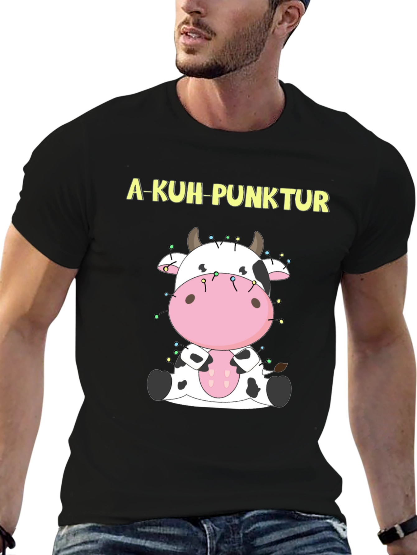 A-Kuh-Punktur Cow Cartoon Tee