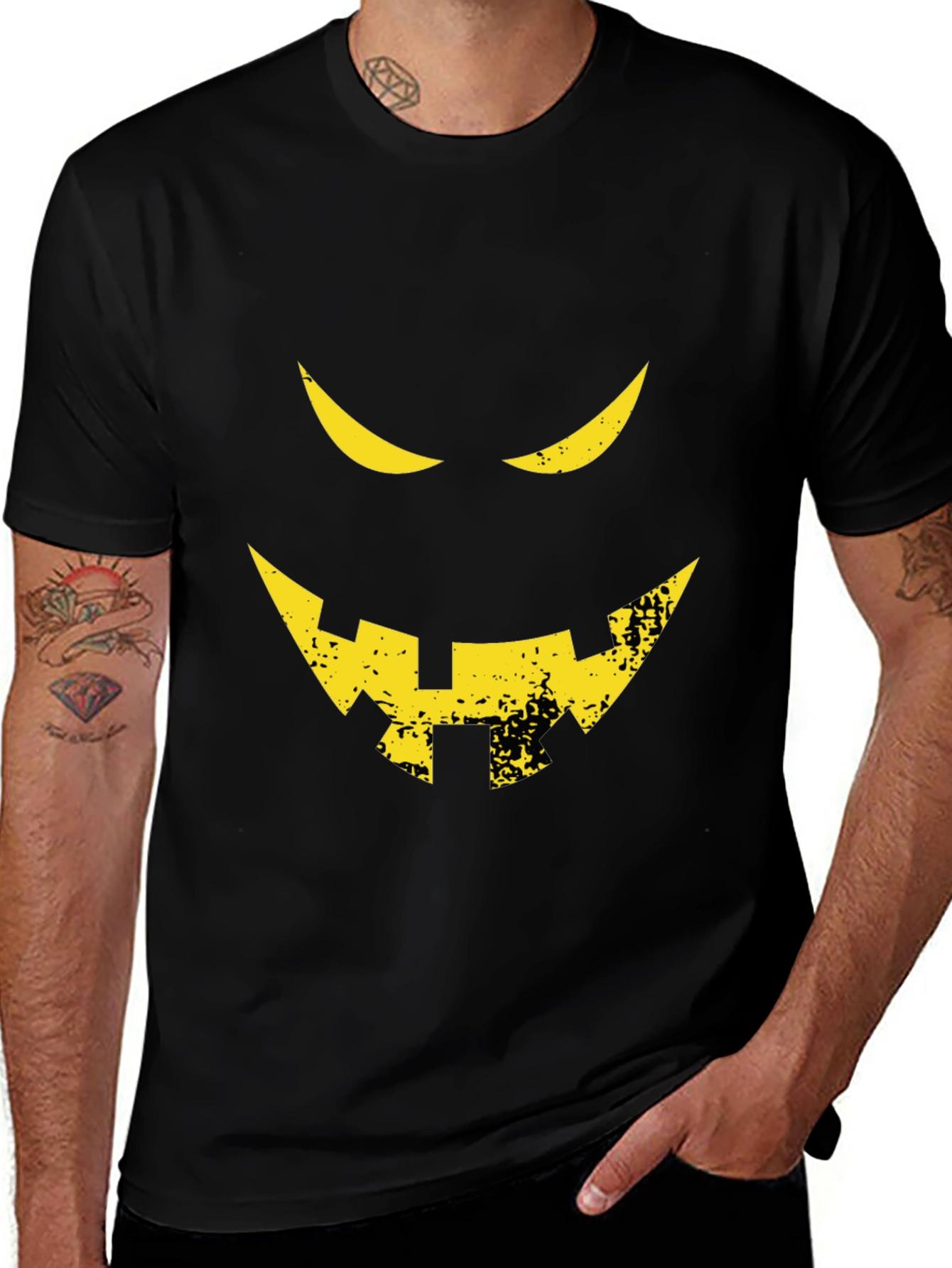 Halloween Face Graphic T-Shirt