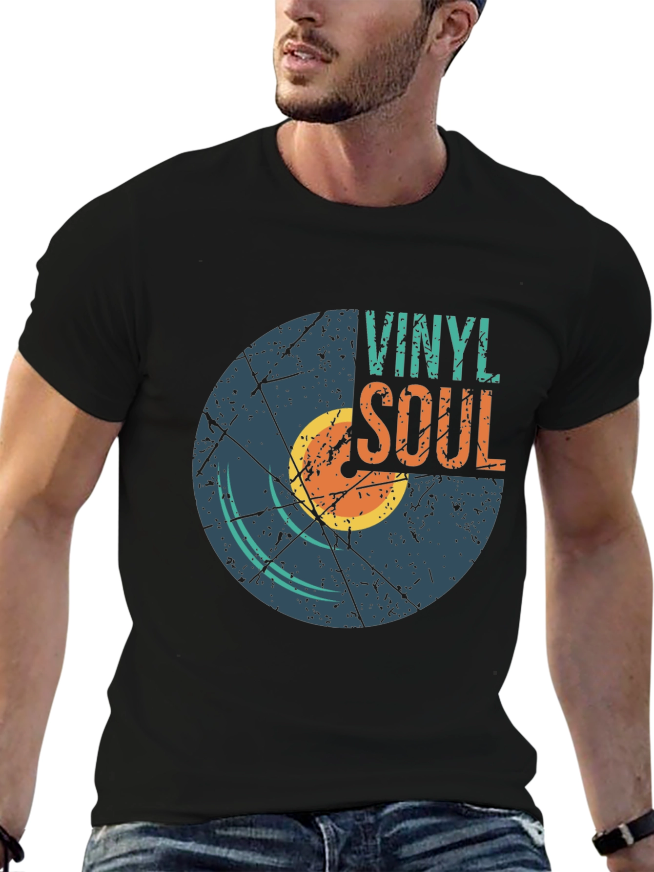 Vinyl Soul Graphic Tee - Retro Music Lover T-Shirt