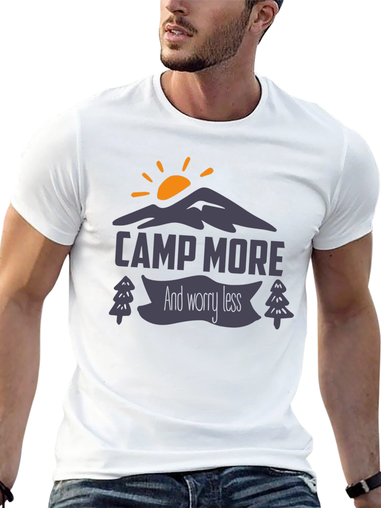 Camp More Worry Less Graphic Tee
