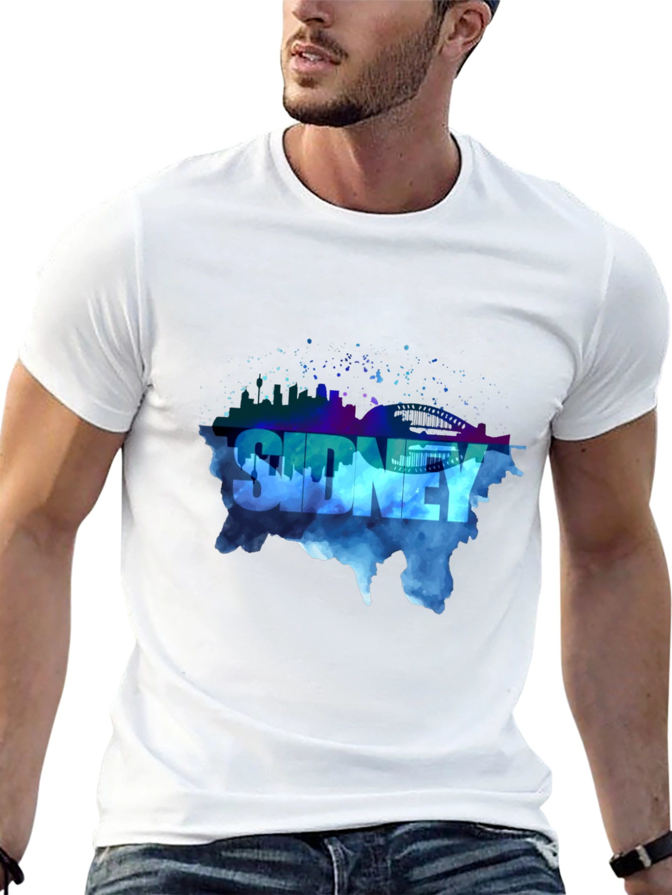 Sydney Skyline Mens Graphic T-Shirt