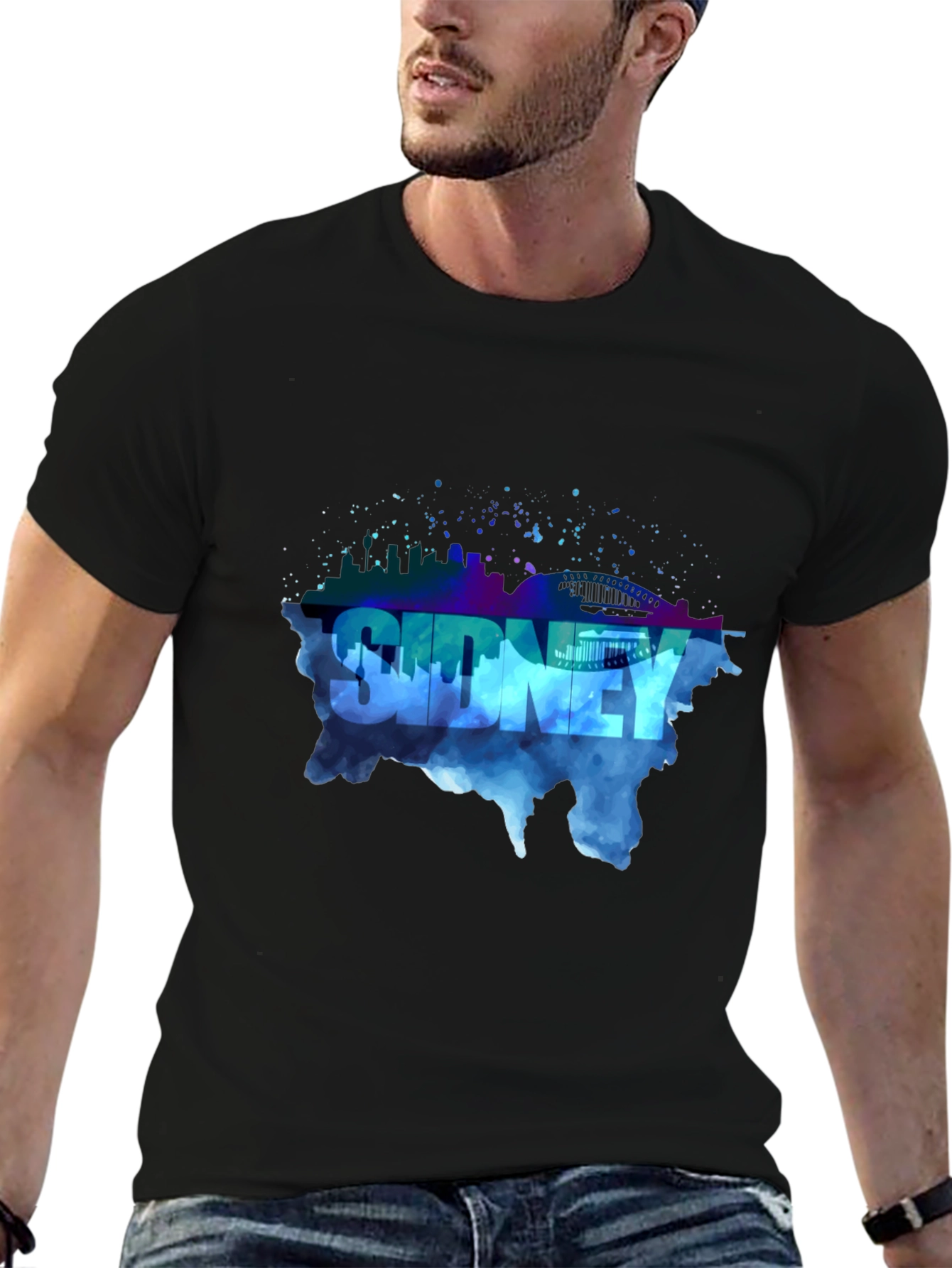 Sydney Skyline Mens Graphic T-Shirt