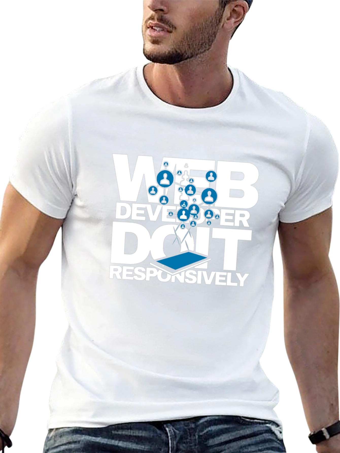 Web Developer T-Shirt Do It Responsively Programmer Tee