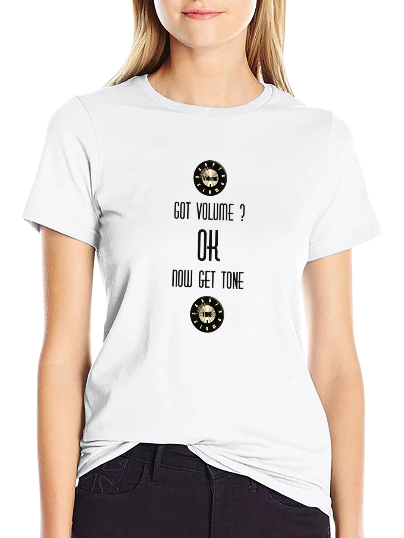 Got Volume? OK Now Get Tone Black Graphic T-Shirt