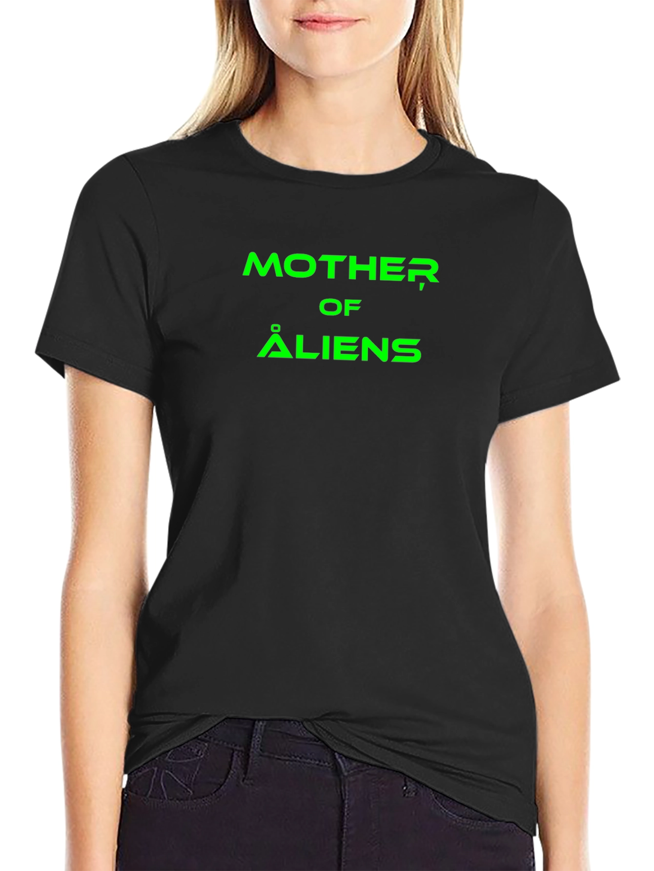 Mother of Aliens Black Graphic T-Shirt