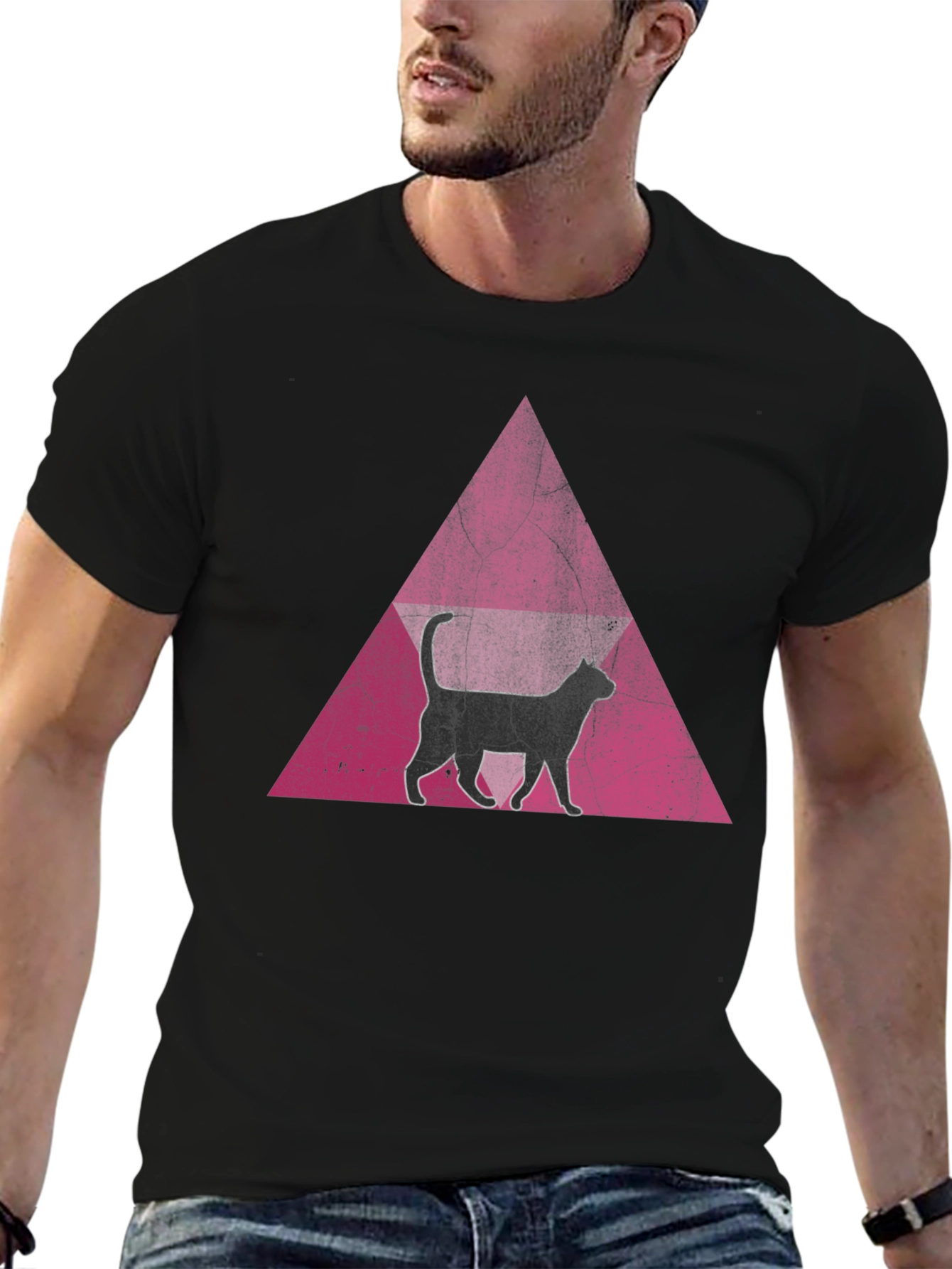 Triangle Cat Graphic Tee