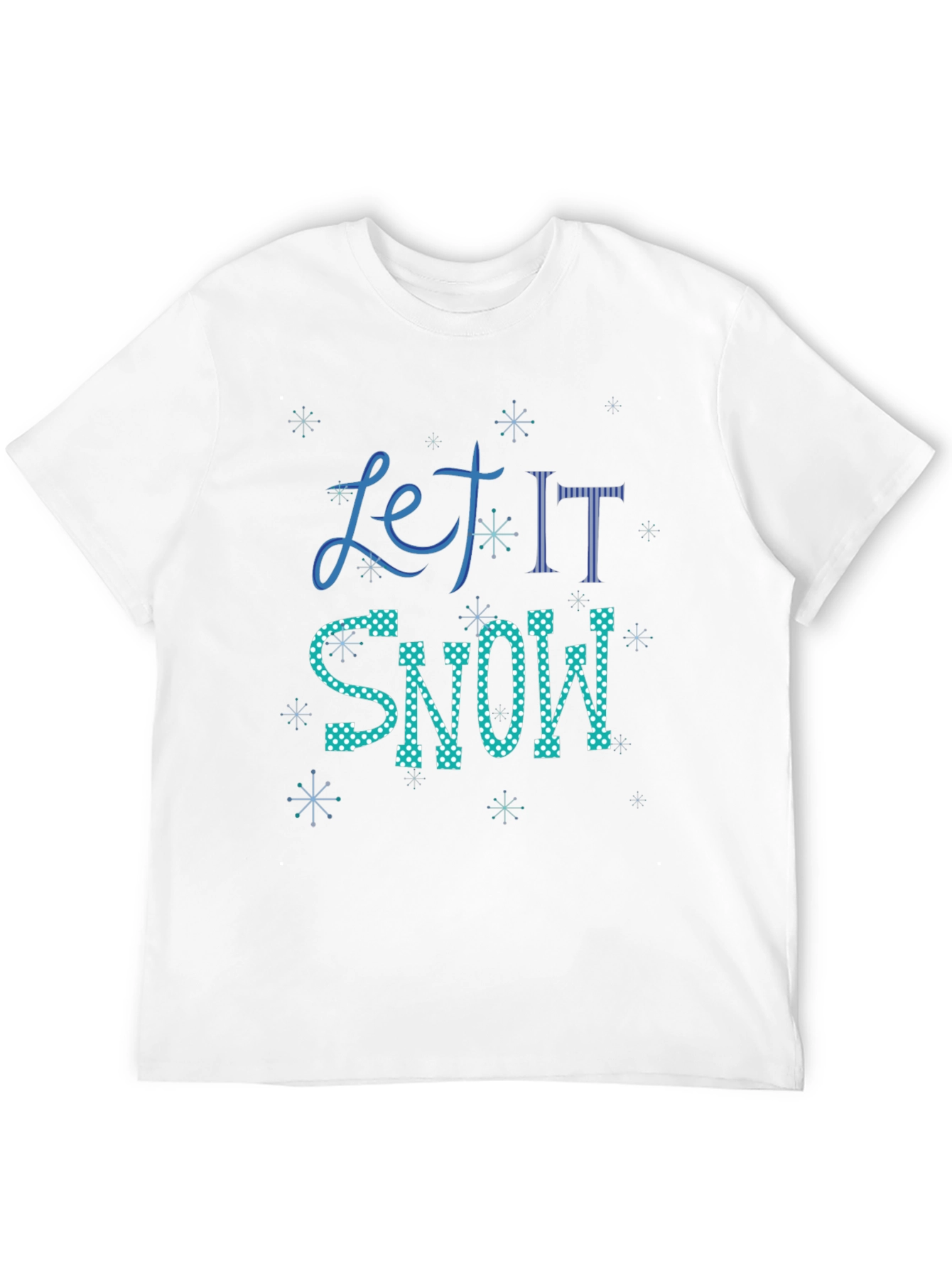 Let It Snow Graphic Tee - Black Holiday T-Shirt
