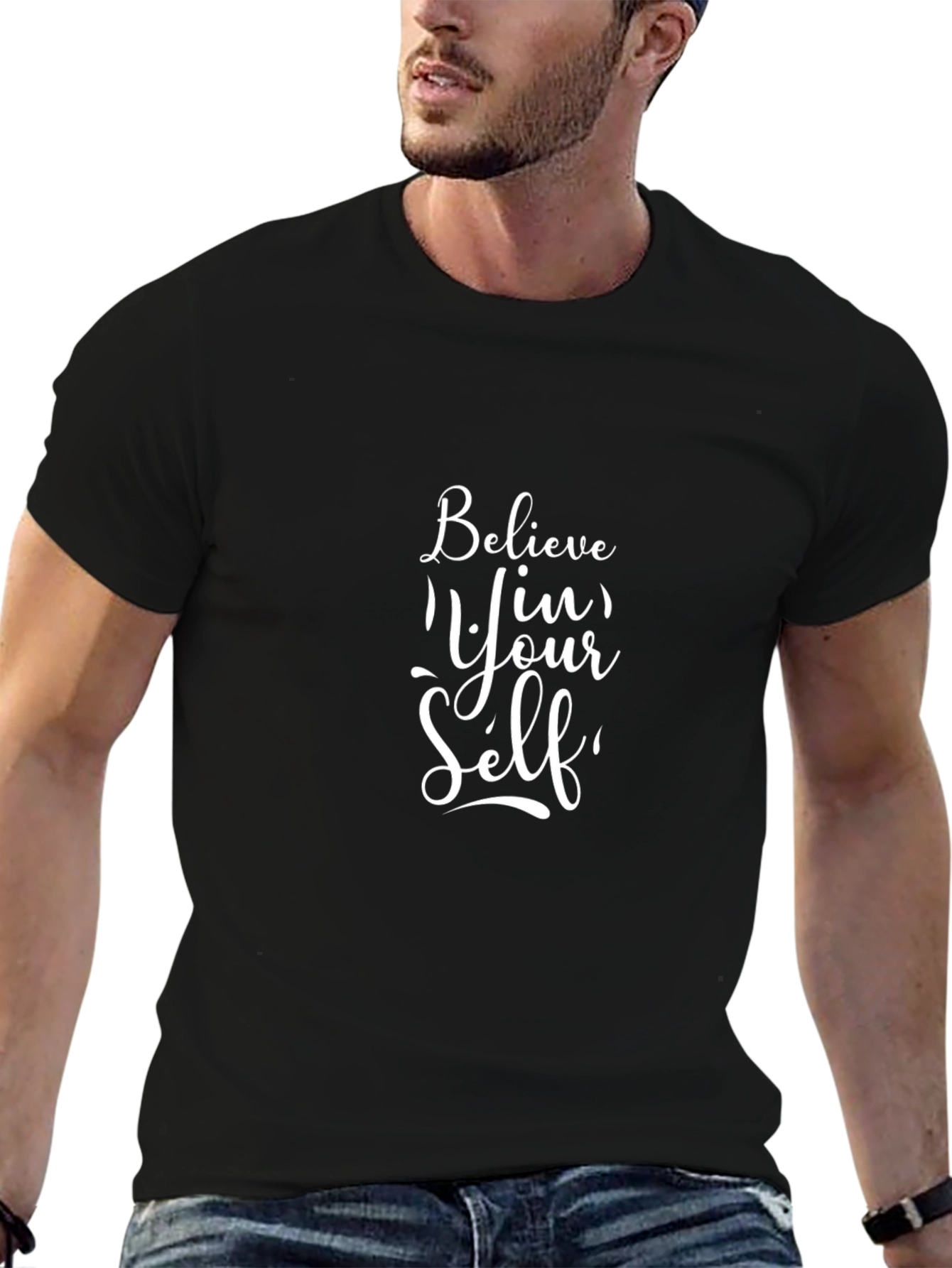 Believe In Yourself Graphic Tee - Black