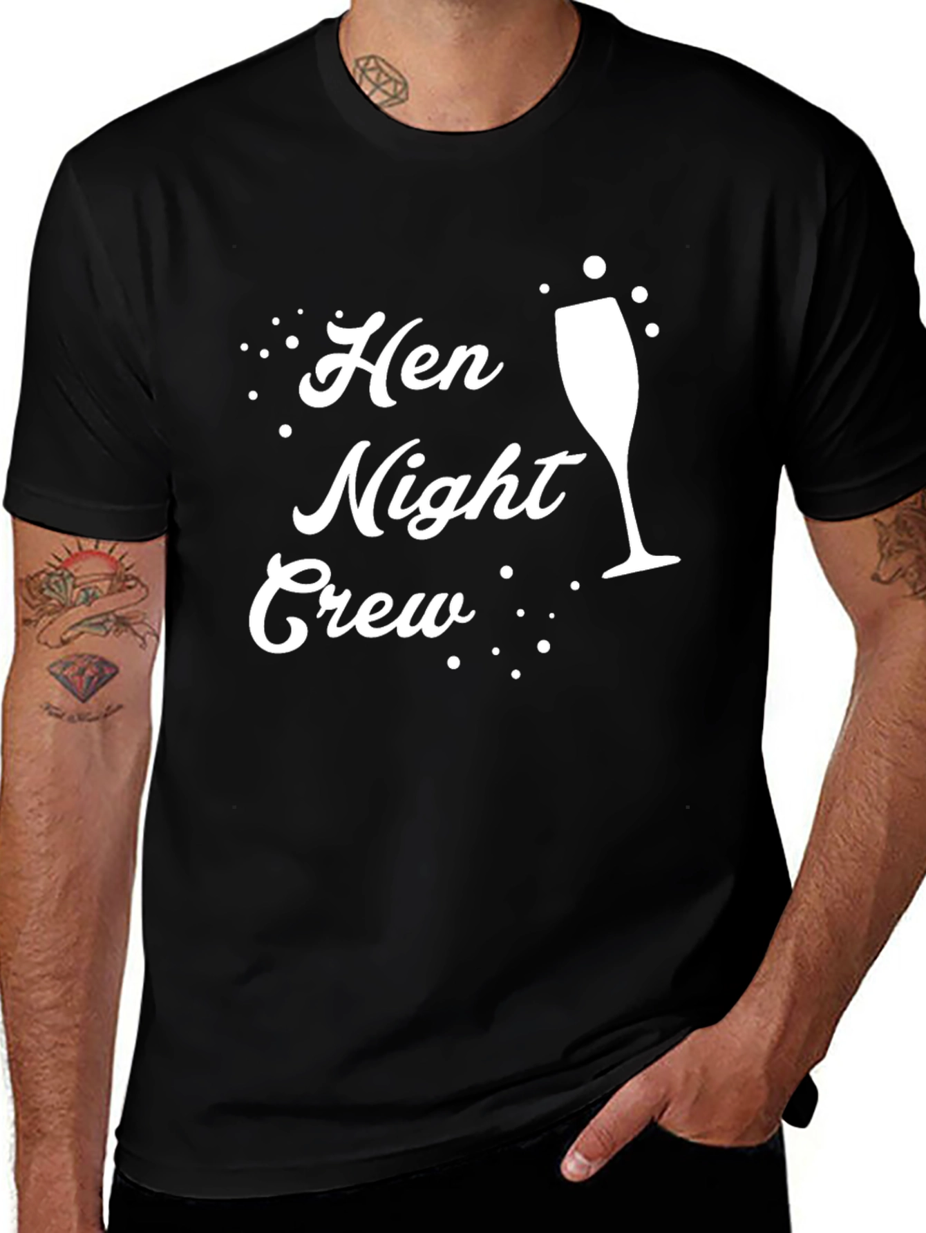 Hen Night Crew Black T-Shirt