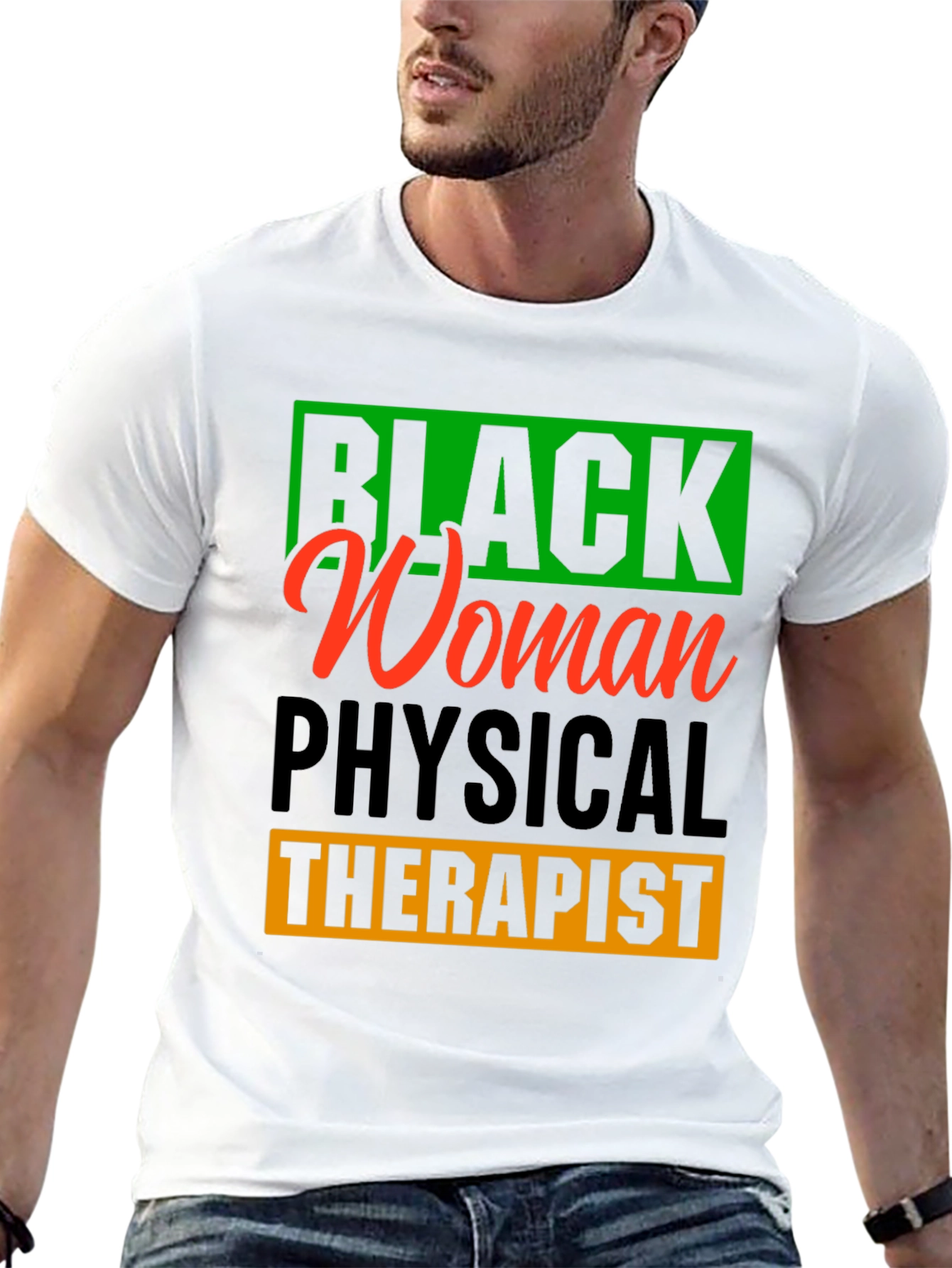 Black Woman Physical Therapist Graphic T-Shirt