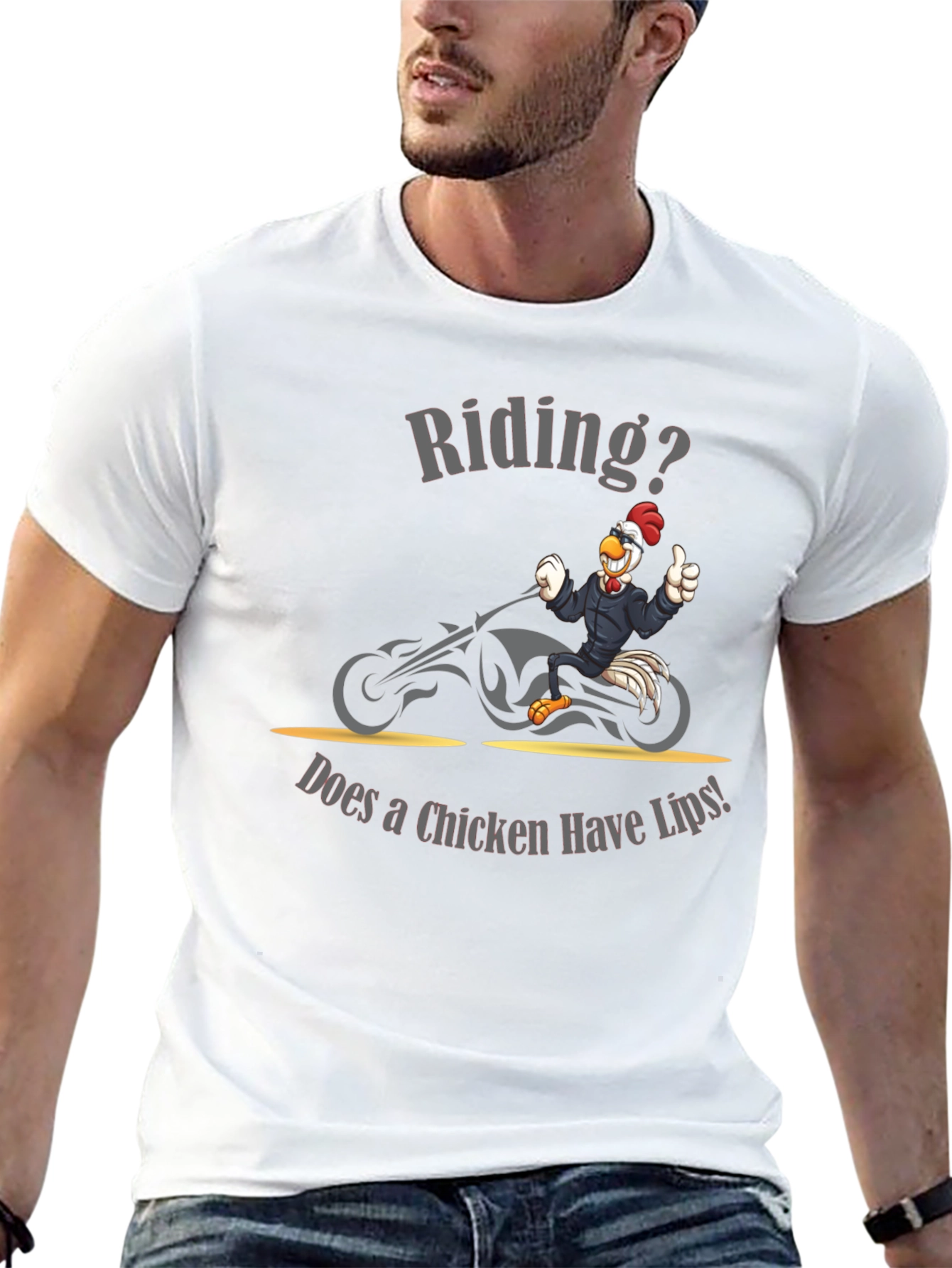Chicken Riding Motorcycle Humor T-Shirt