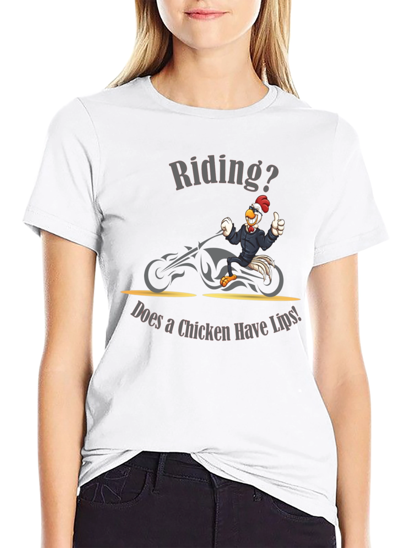 Chicken Riding Motorcycle Humor T-Shirt