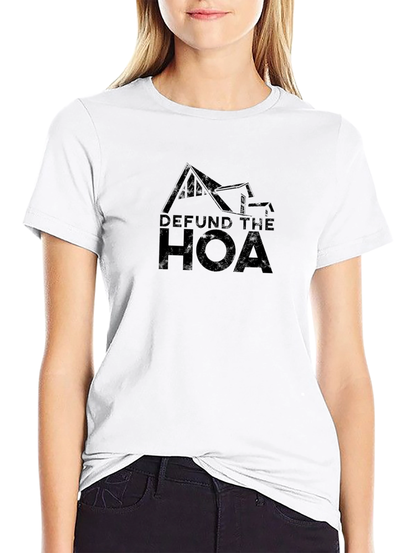 Defund The HOA Black Graphic Tee