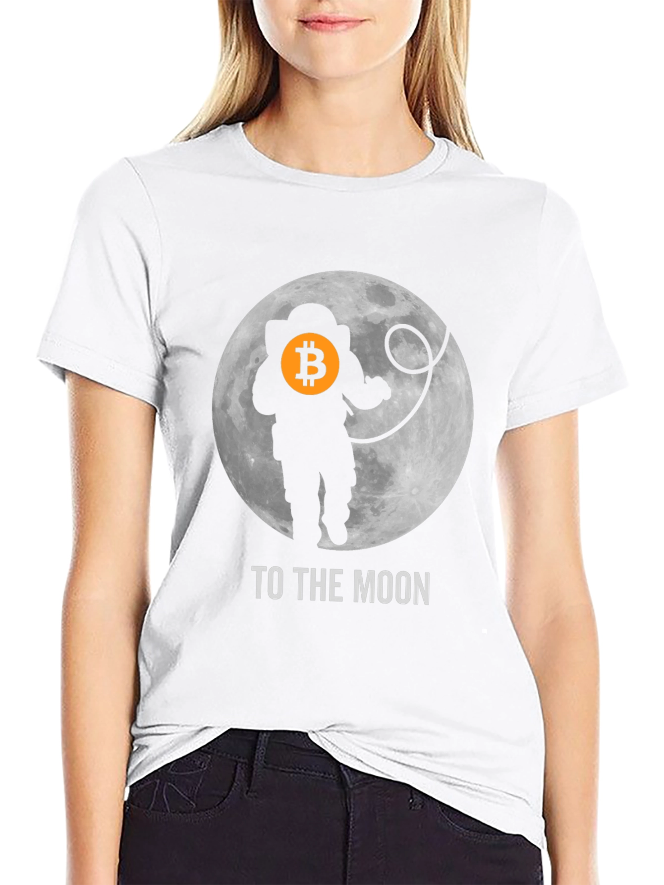 Bitcoin Astronaut T-Shirt - To The Moon Crypto Tee