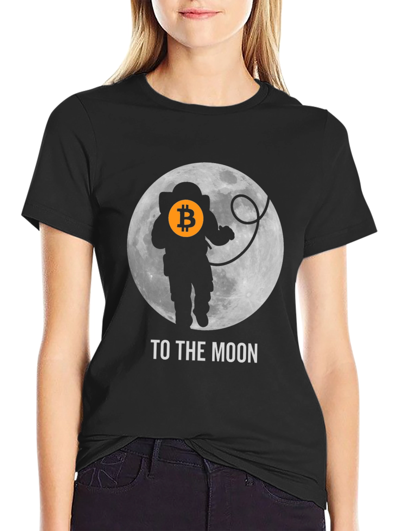 Bitcoin Astronaut T-Shirt - To The Moon Crypto Tee