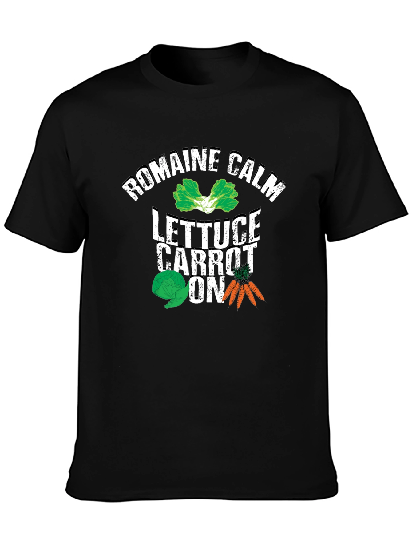 Romaine Calm Lettuce Carrot On Graphic T-Shirt
