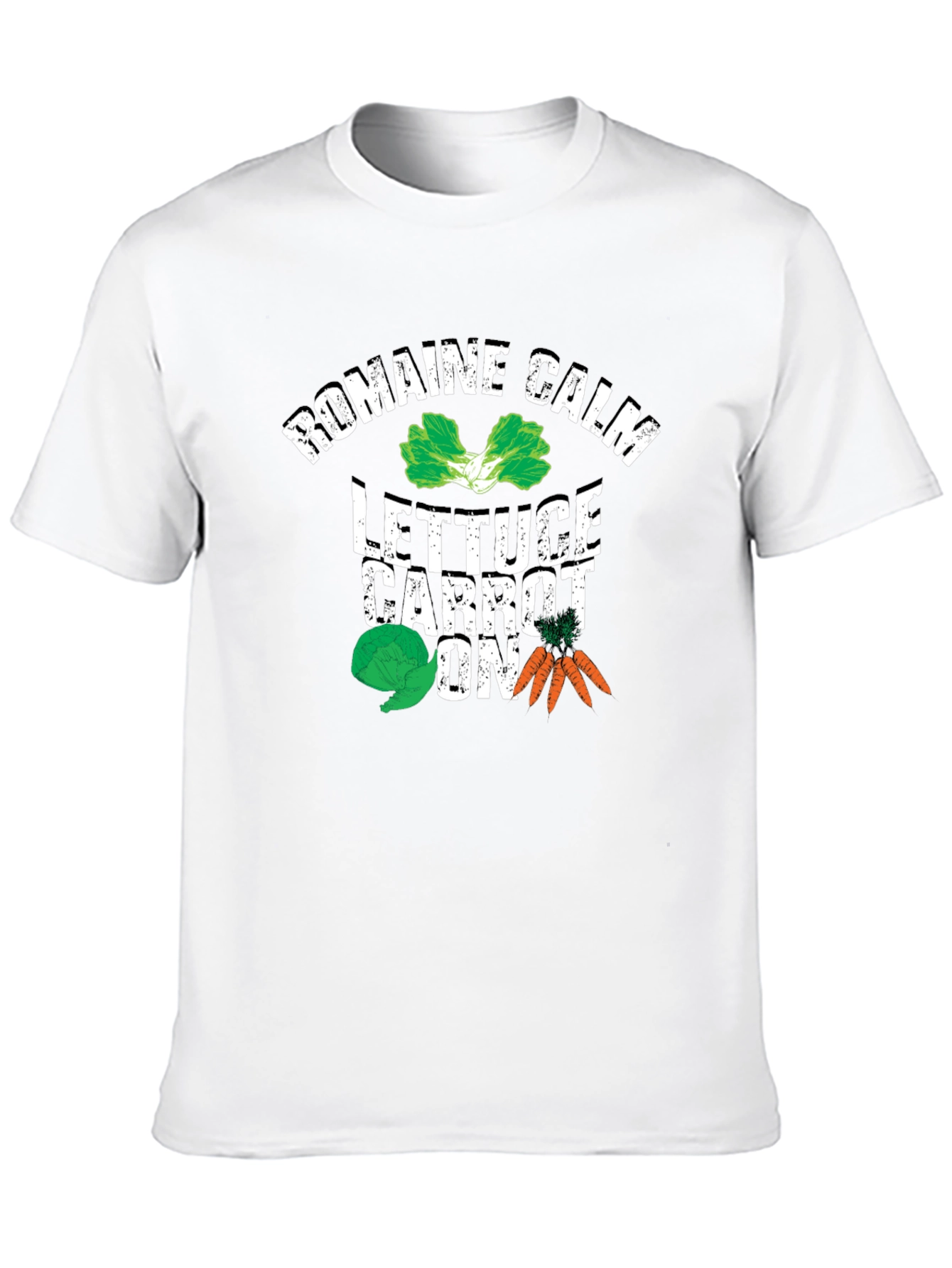 Romaine Calm Lettuce Carrot On Graphic T-Shirt