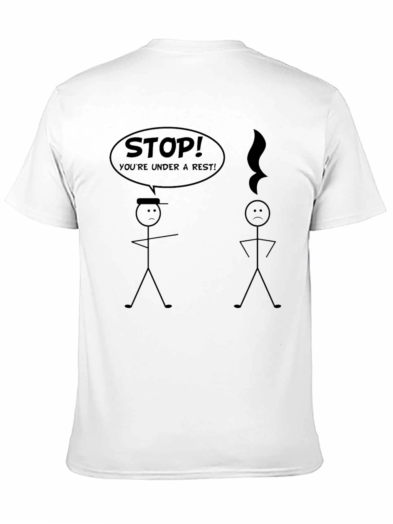 Funny Music Pun T-Shirt - Under a Rest