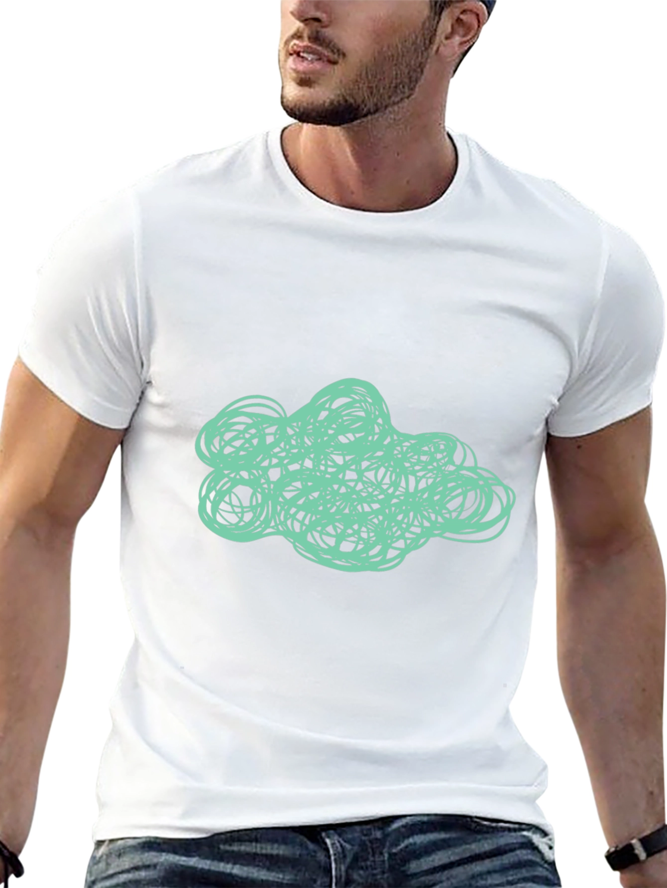 Abstract Scribble Graphic Tee - Modern Art Shirt