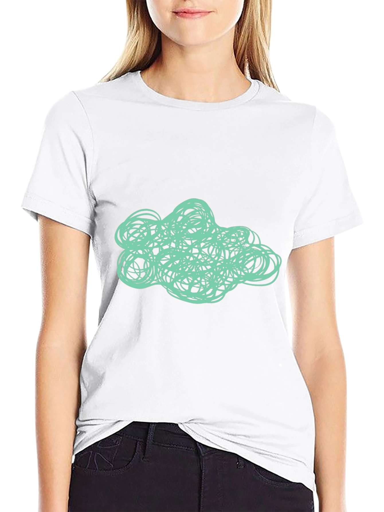 Abstract Scribble Graphic Tee - Modern Art Shirt