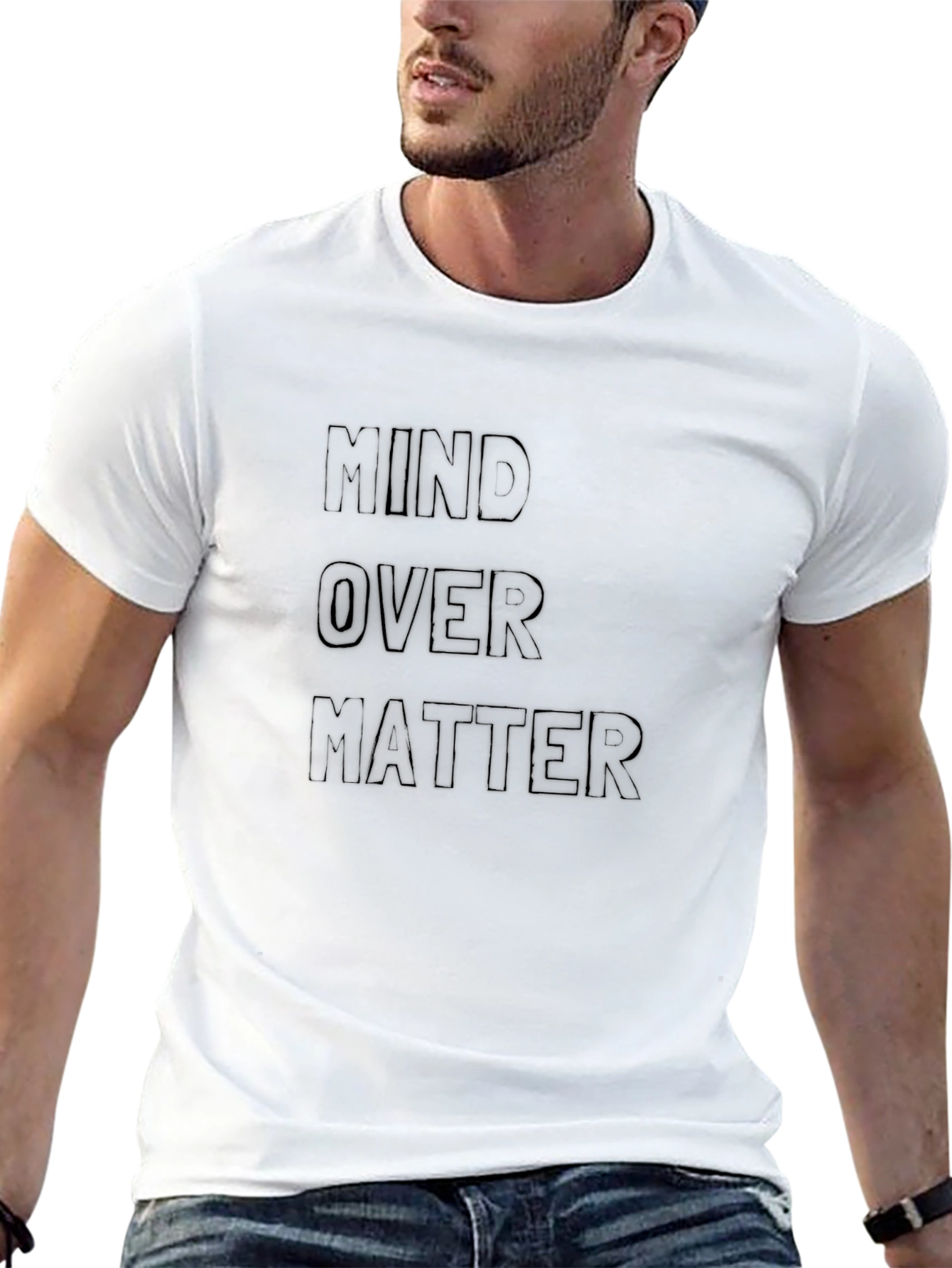 Mind Over Matter Graphic Black Tee