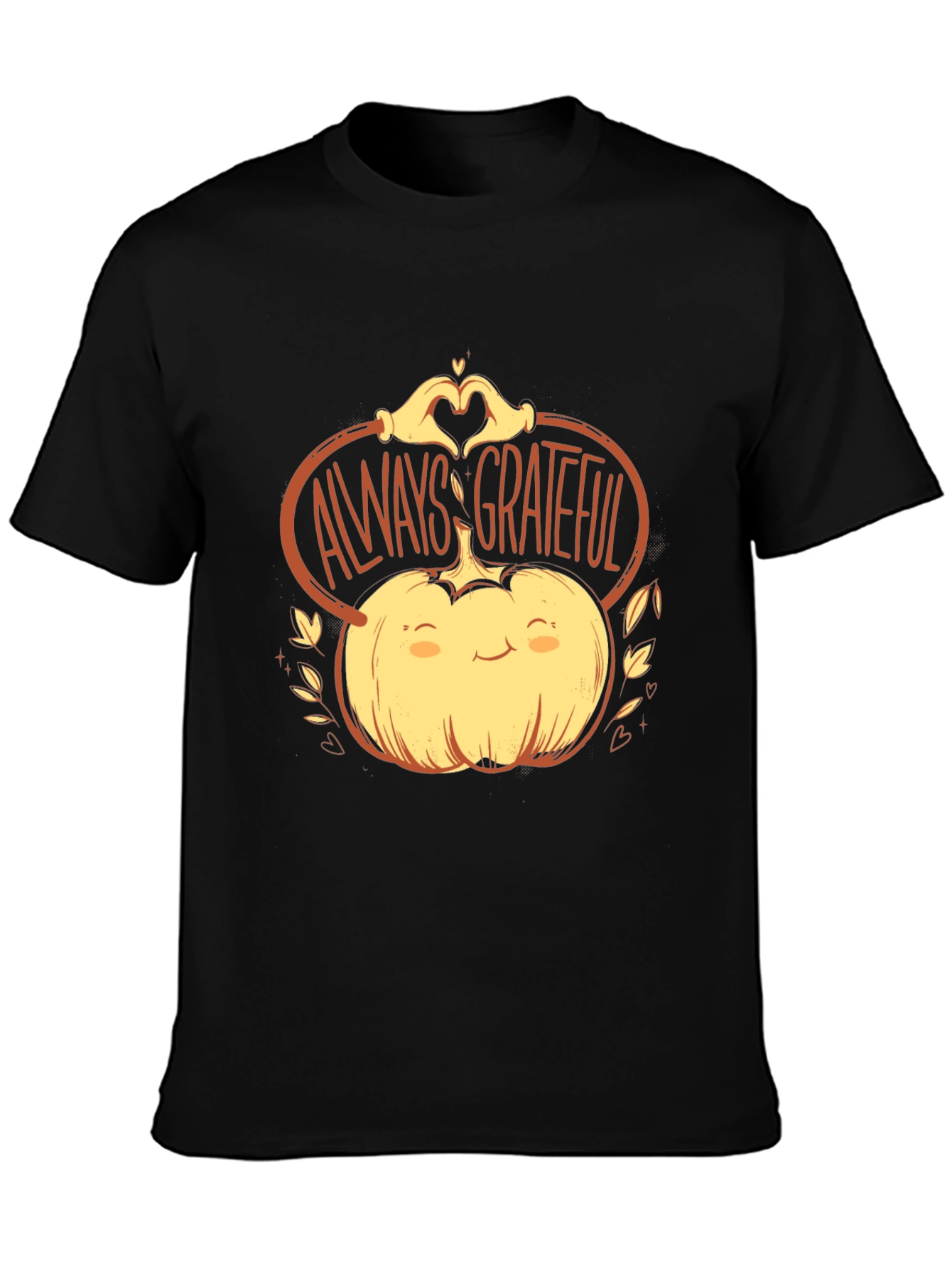 Always Grateful Pumpkin Graphic Tee - Thanksgiving