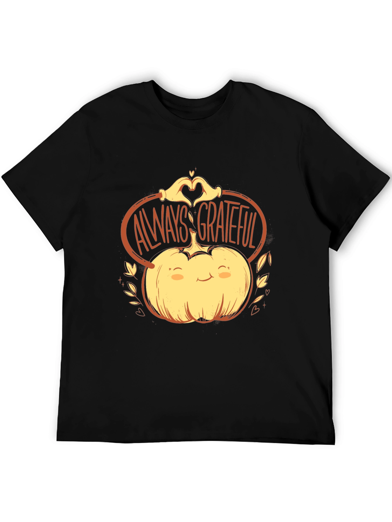 Always Grateful Pumpkin Graphic Tee - Thanksgiving