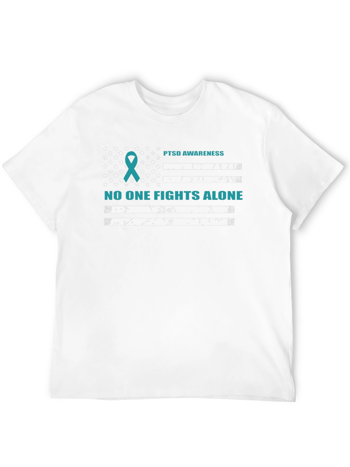 PTSD Awareness T-Shirt - No One Fights Alone