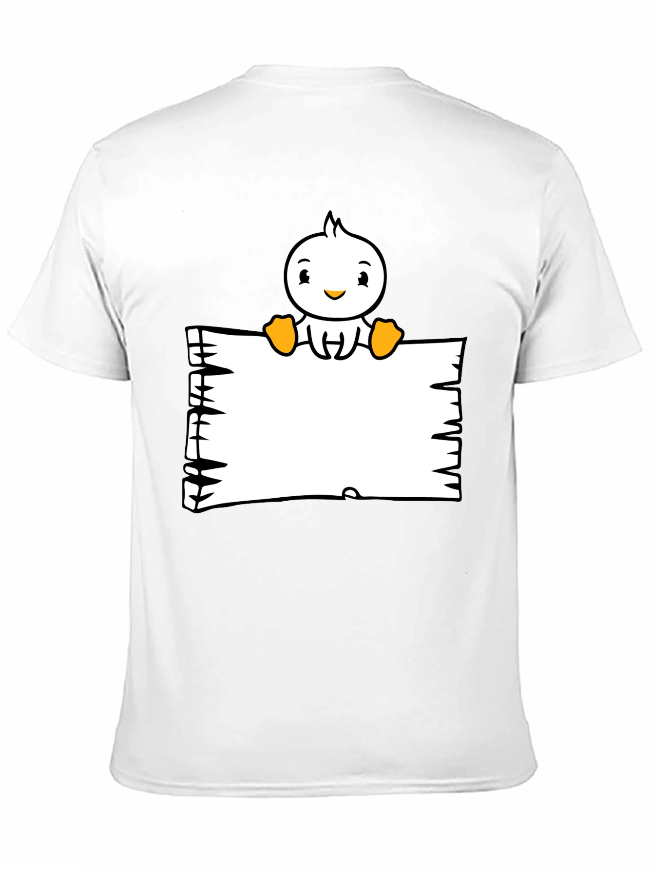 Duck Cartoon Graphic Black T-Shirt