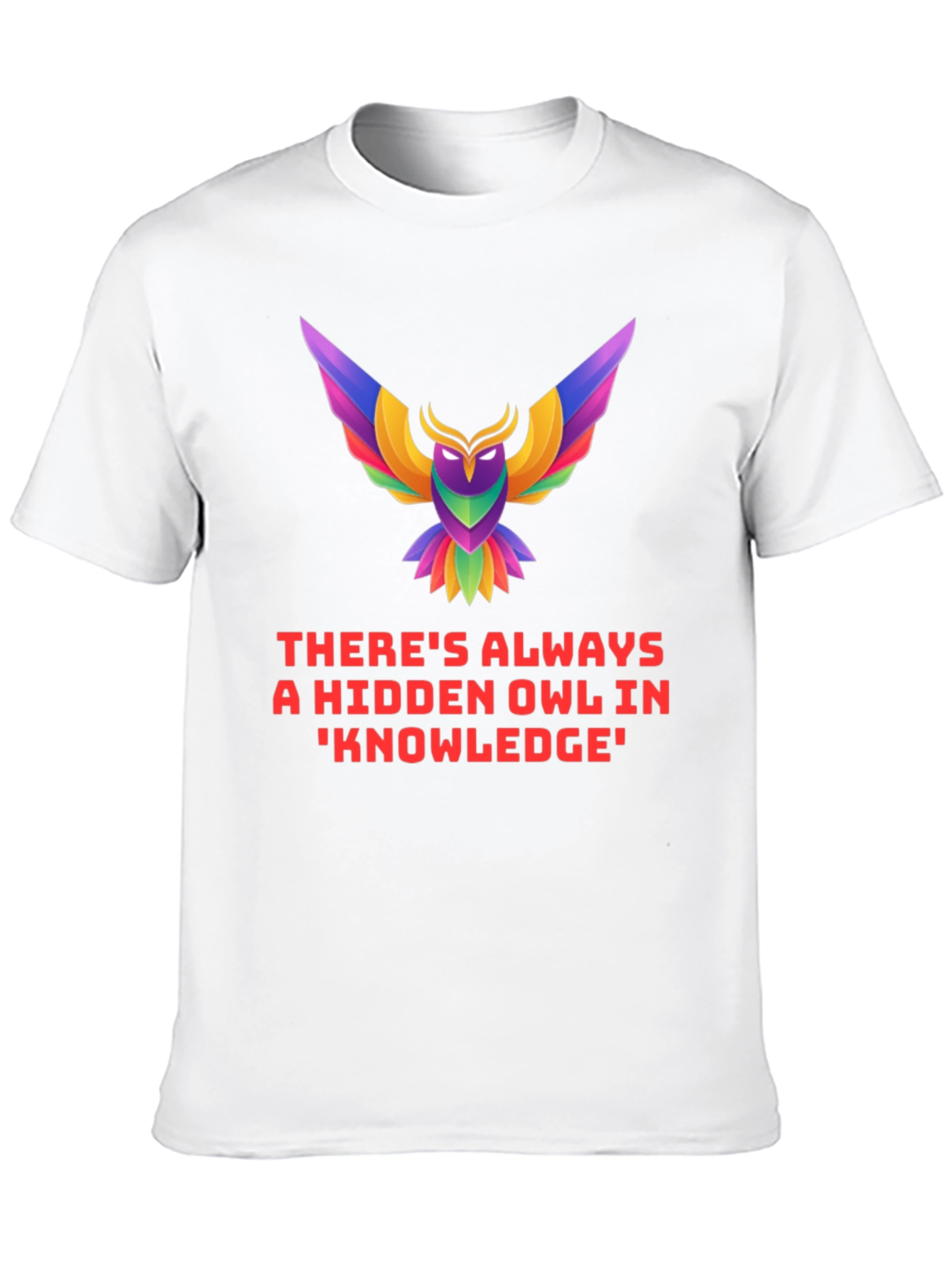 Hidden Owl Knowledge Tee - Unique Graphic T-Shirt