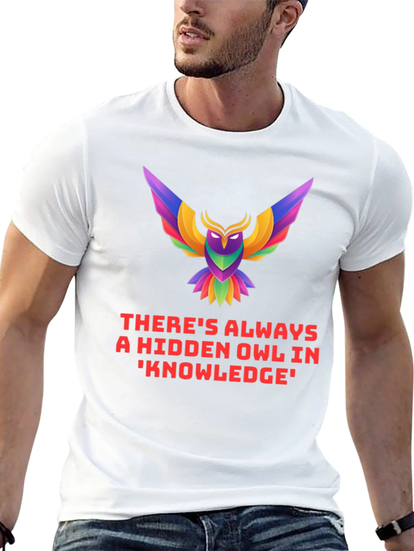 Hidden Owl Knowledge Tee - Unique Graphic T-Shirt