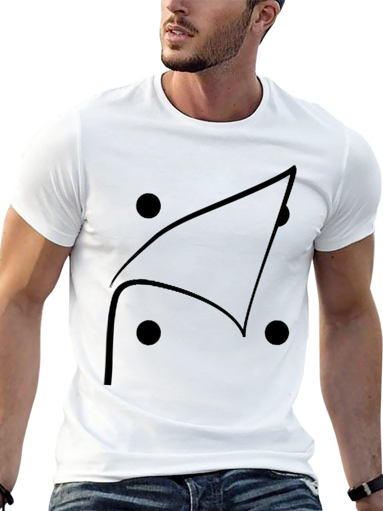 Geometric Graphic Tee - Modern Black T-Shirt