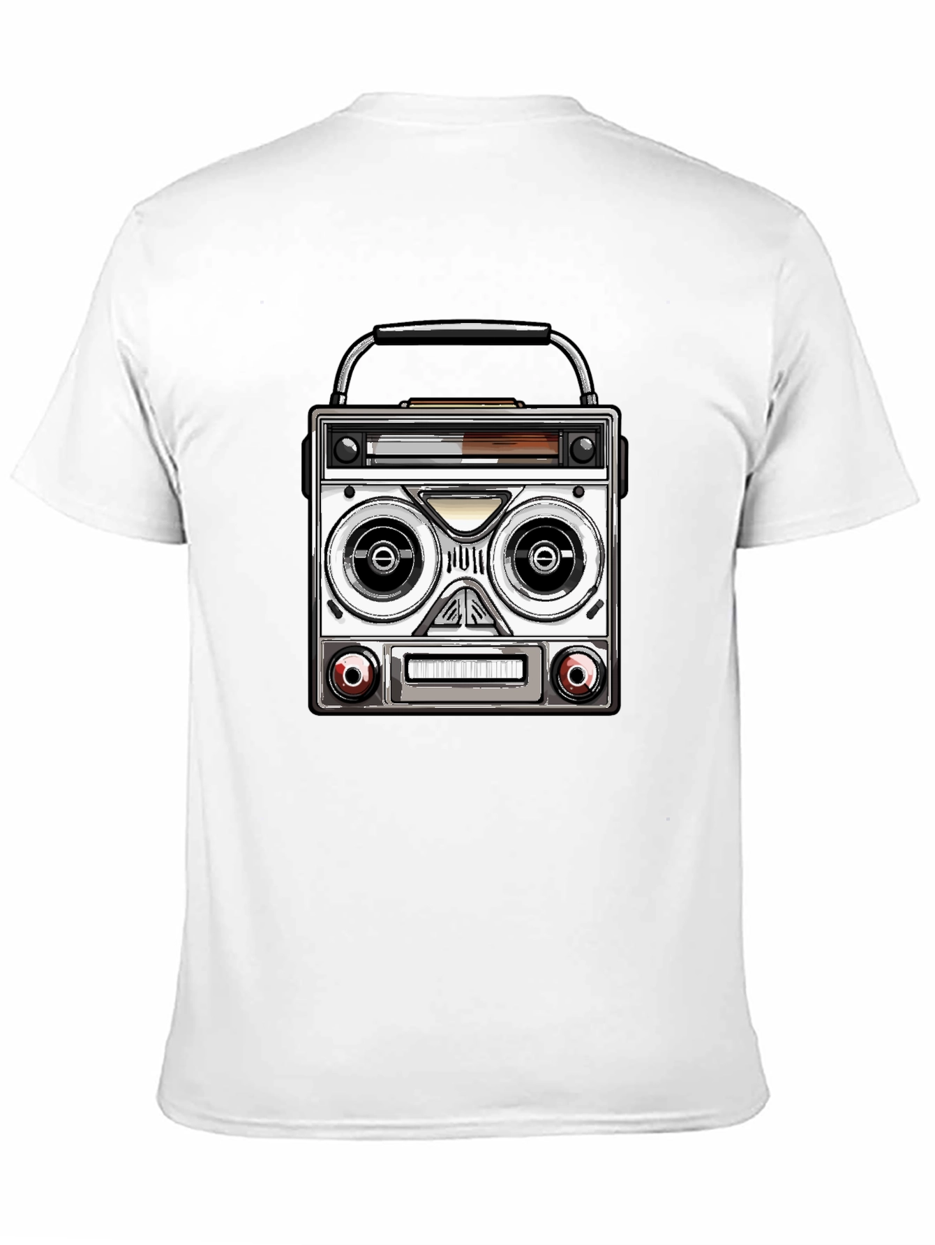 Retro Boombox Graphic T-Shirt - Classic Music Lover Tee